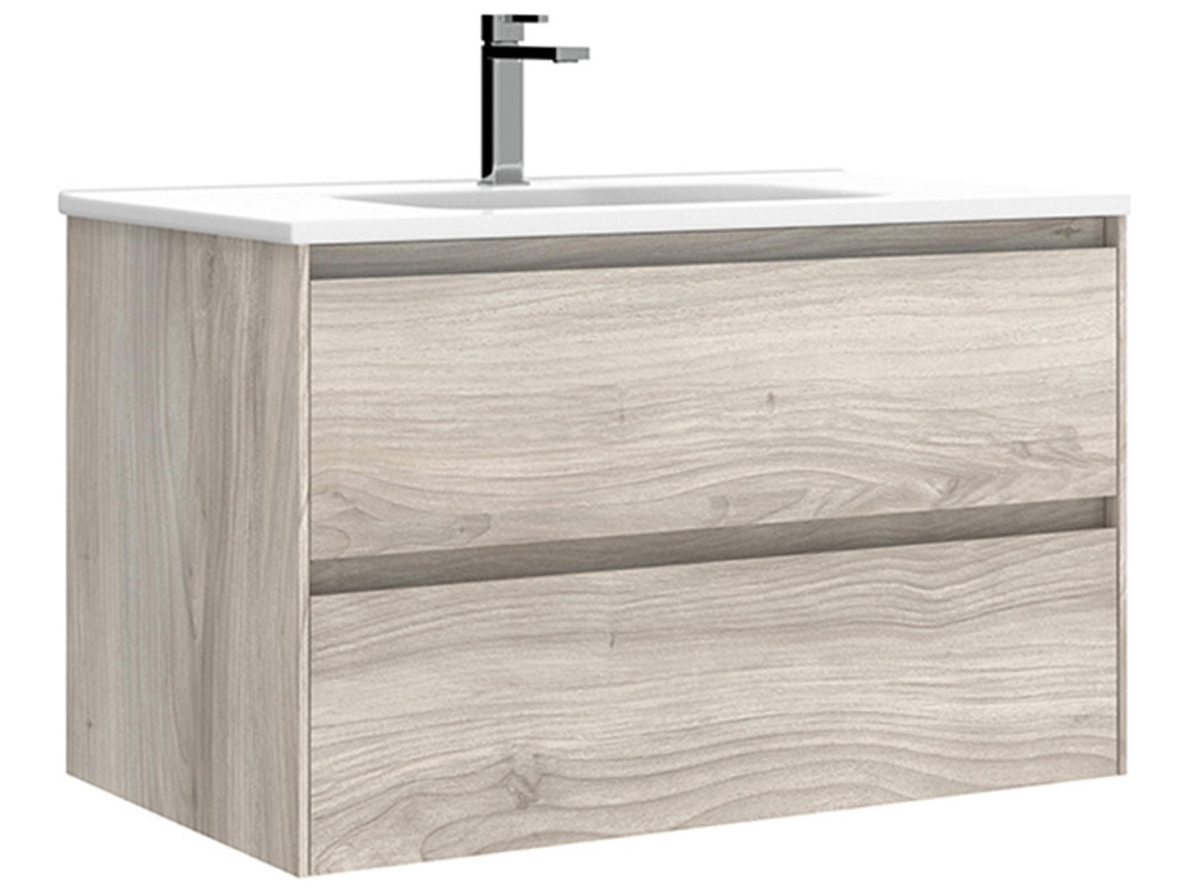 WS Bath Collections Perla Grey Pine Vanity