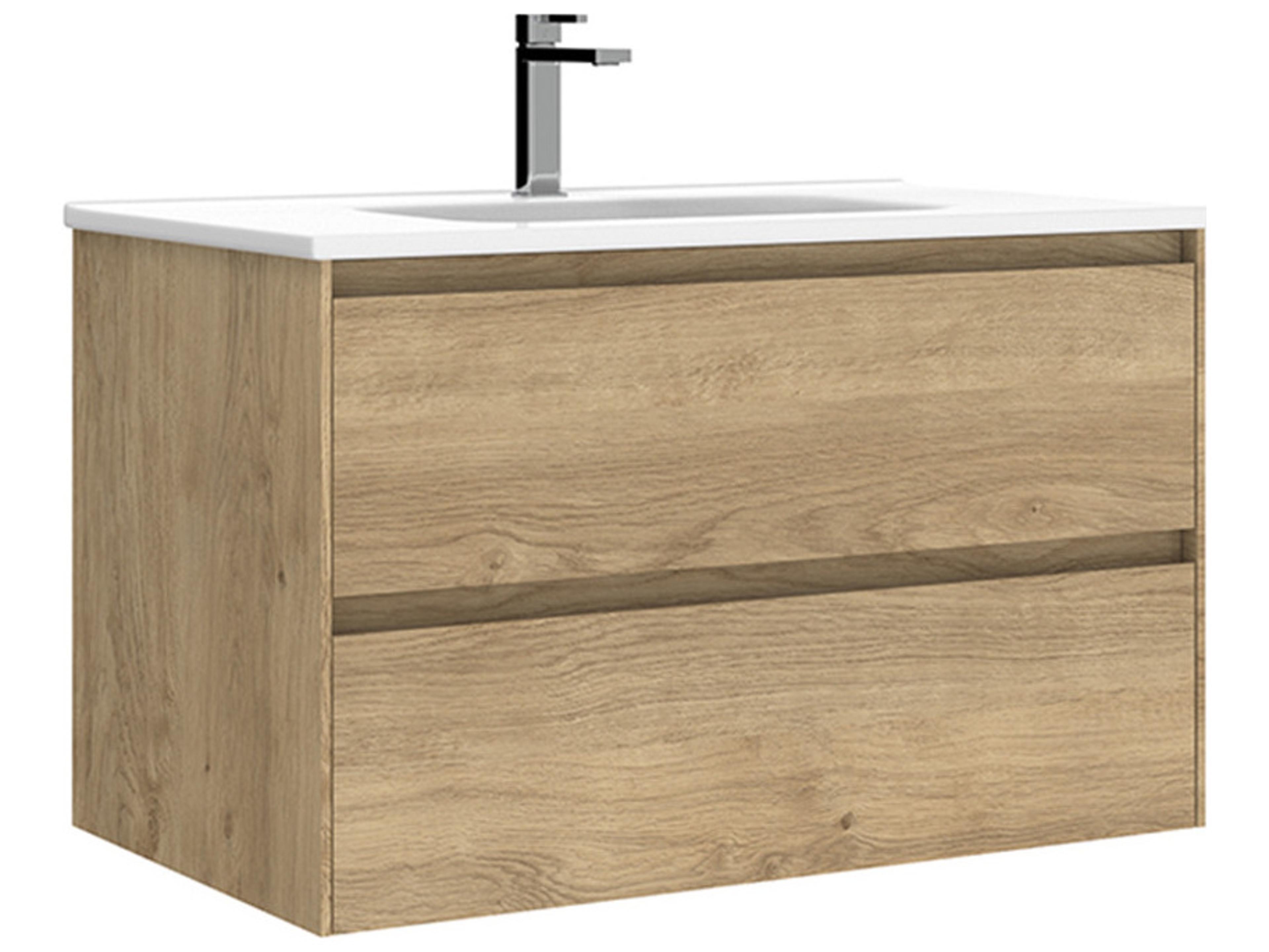 WS Bath Collections Perla Natural Oak Vanity