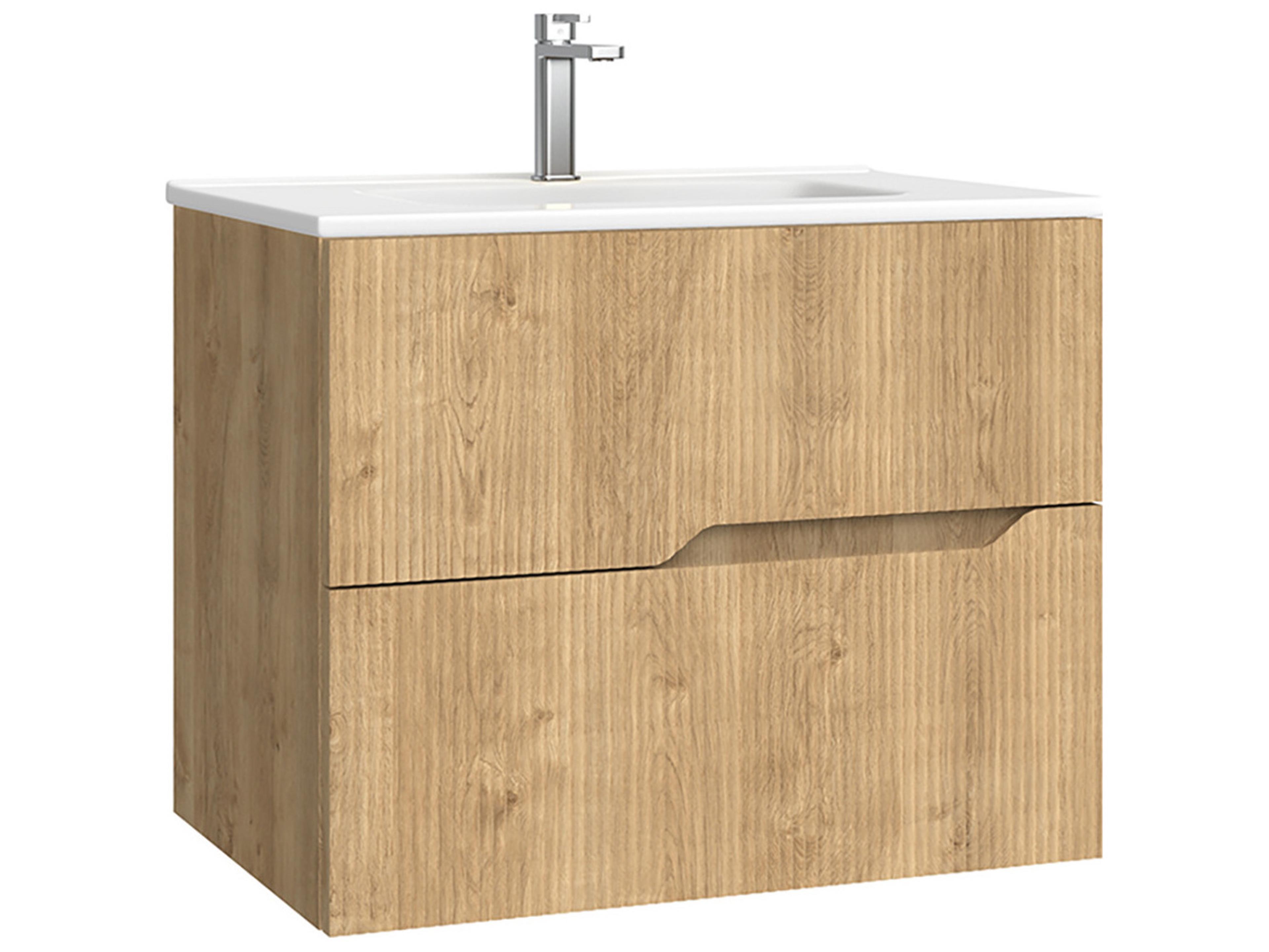 WS Bath Collections Tulipa Natural Oak Vanity