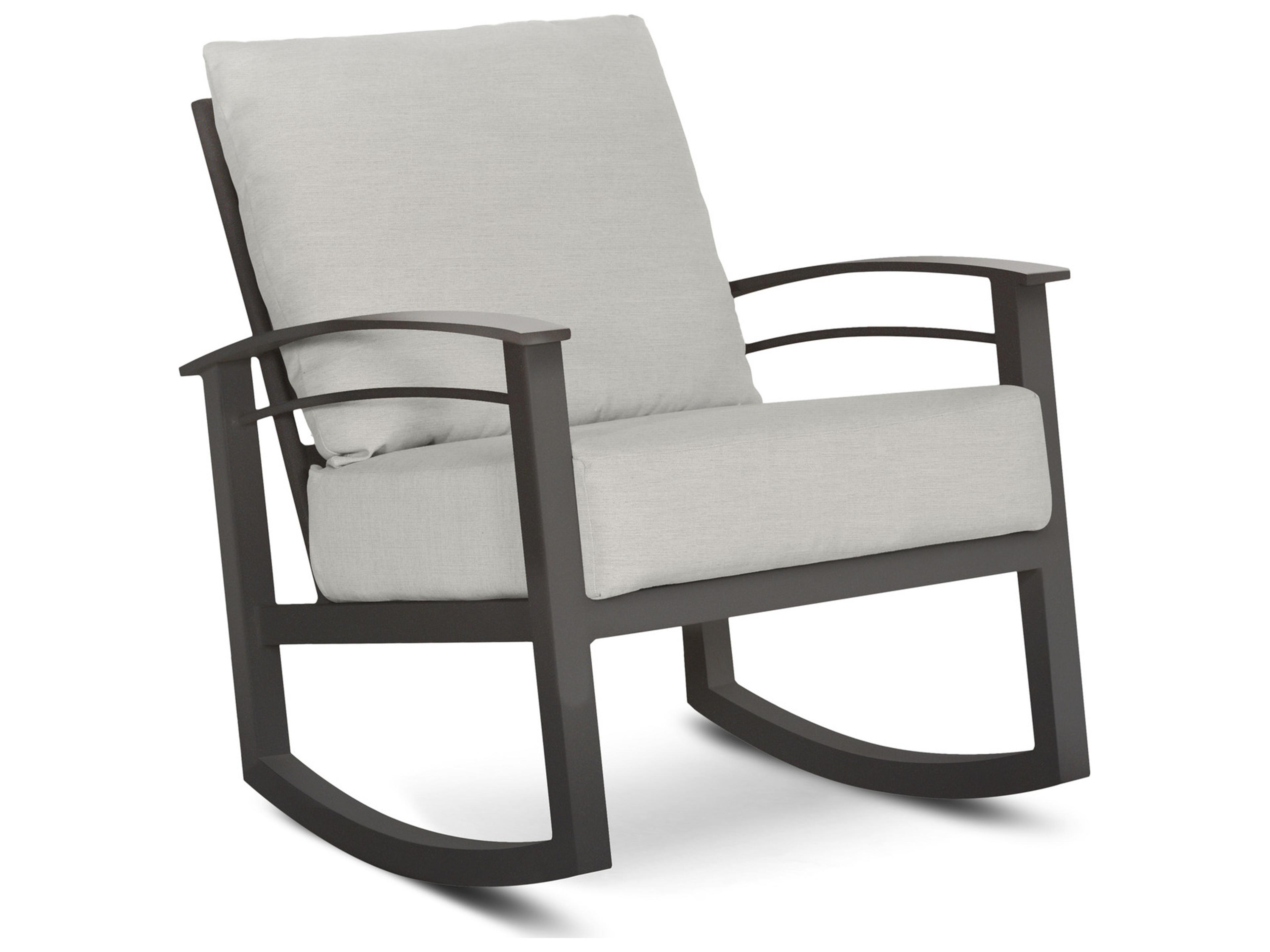 Quick Ship Aluminum Stanford Cushion Rocking Outdoor Lounge Chair