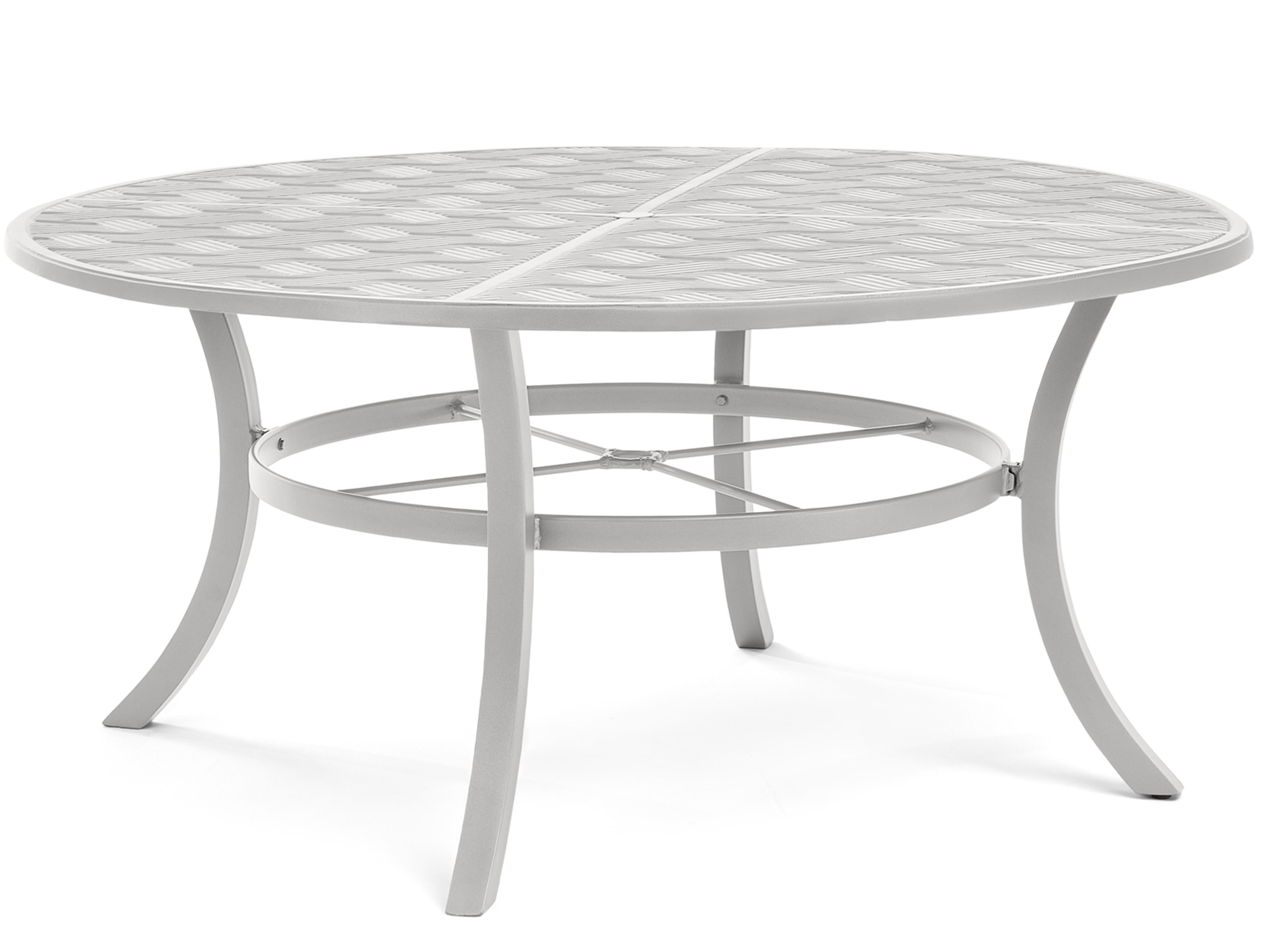 Winston Quick Ship Merge Coastal Mist Aluminum Round Patio Dining Table