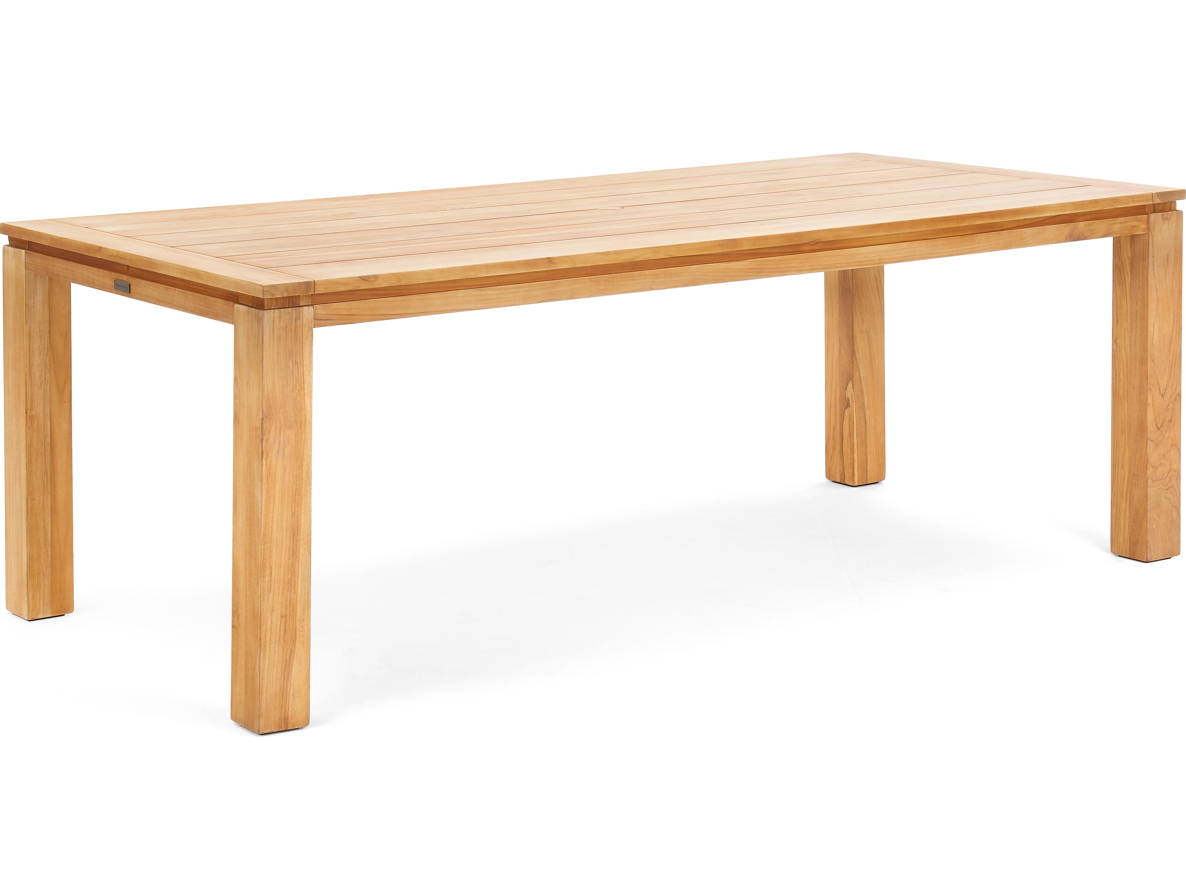Winston Quick Ship All-Natural Teak Rectangular Patio Dining Table