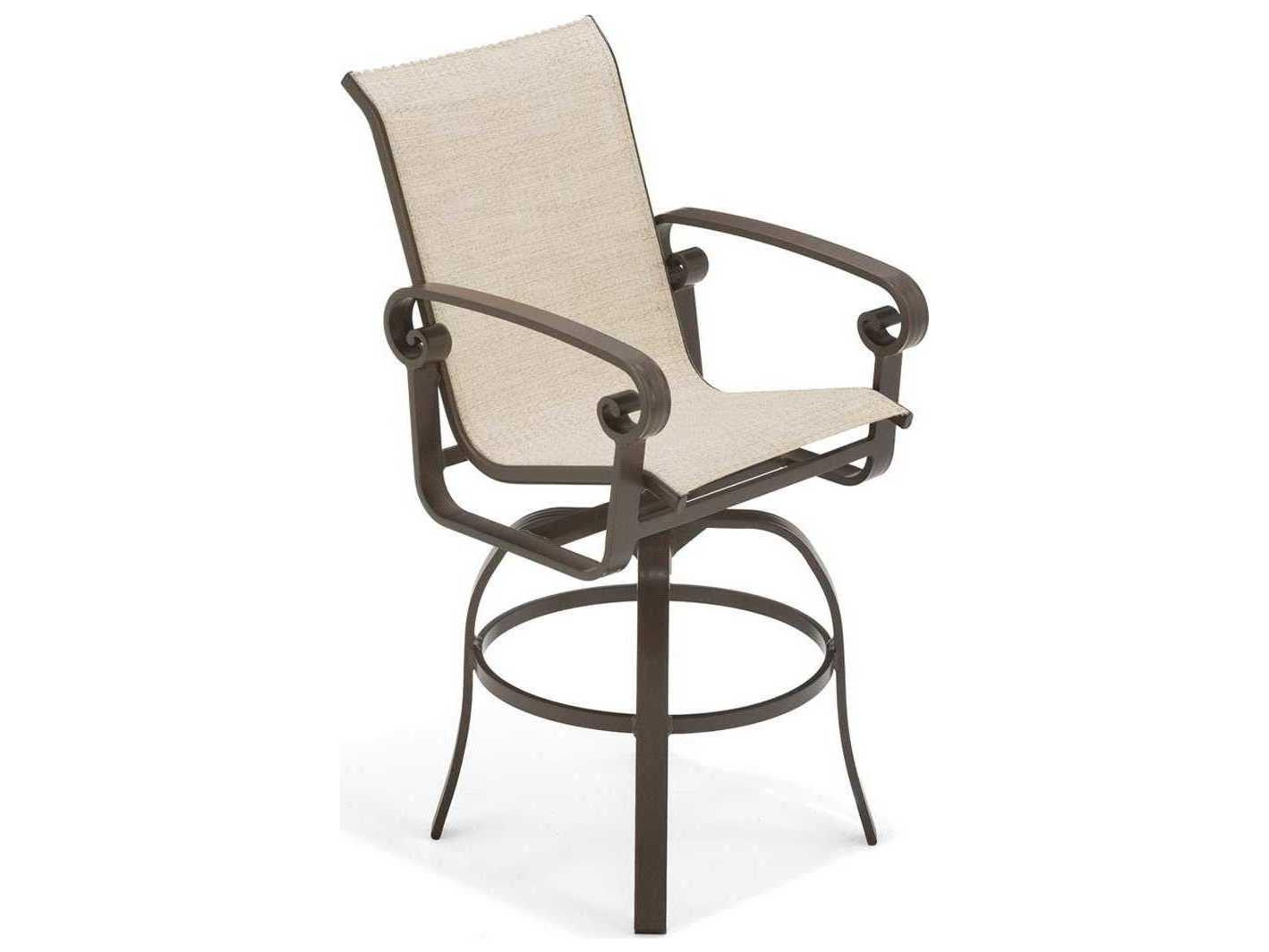 Palazzo Sling Aluminum Swivel Patio Bar Stool