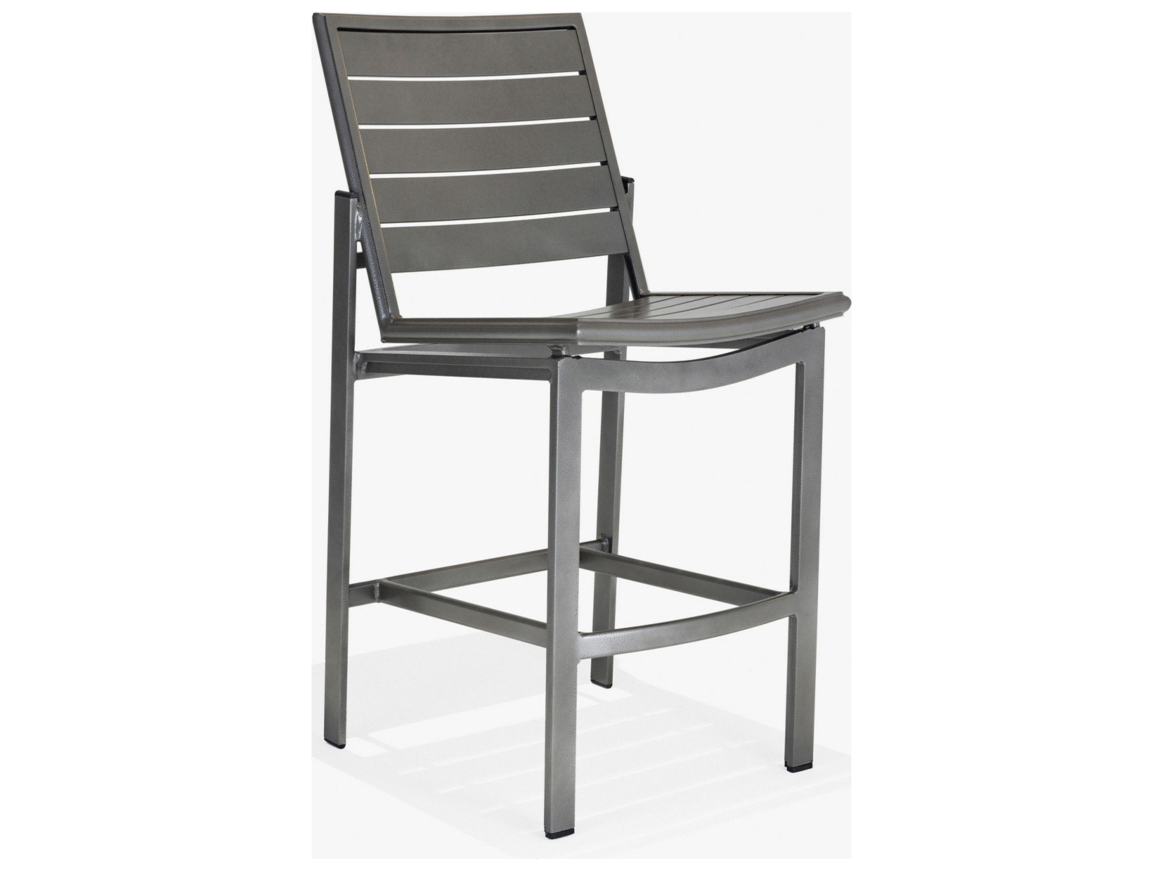 Winston Hamilton Slat Aluminum Armless Bar Stool