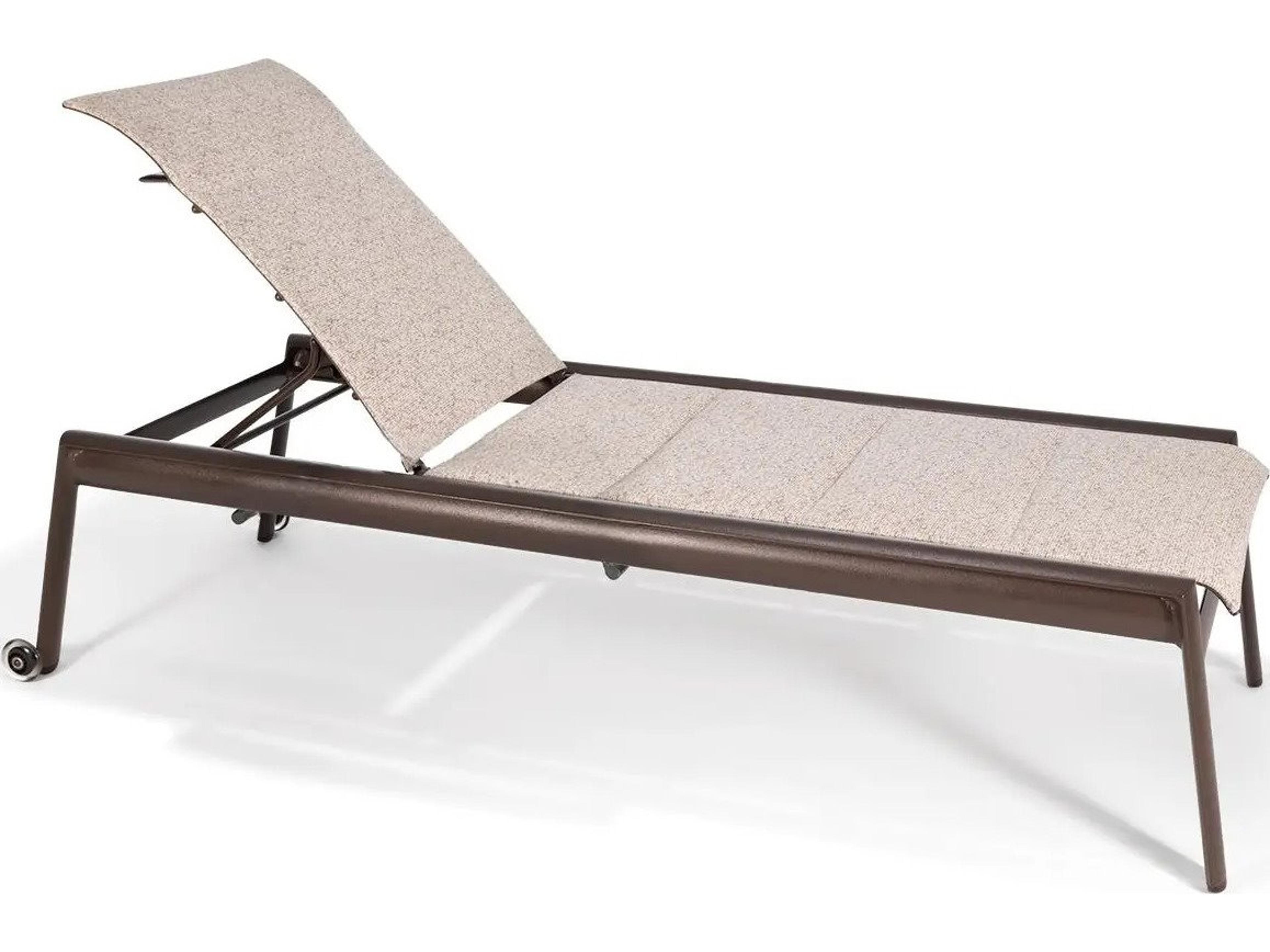 Icon Padded Sling Aluminum Adjustable Chaise Lounge without Arms