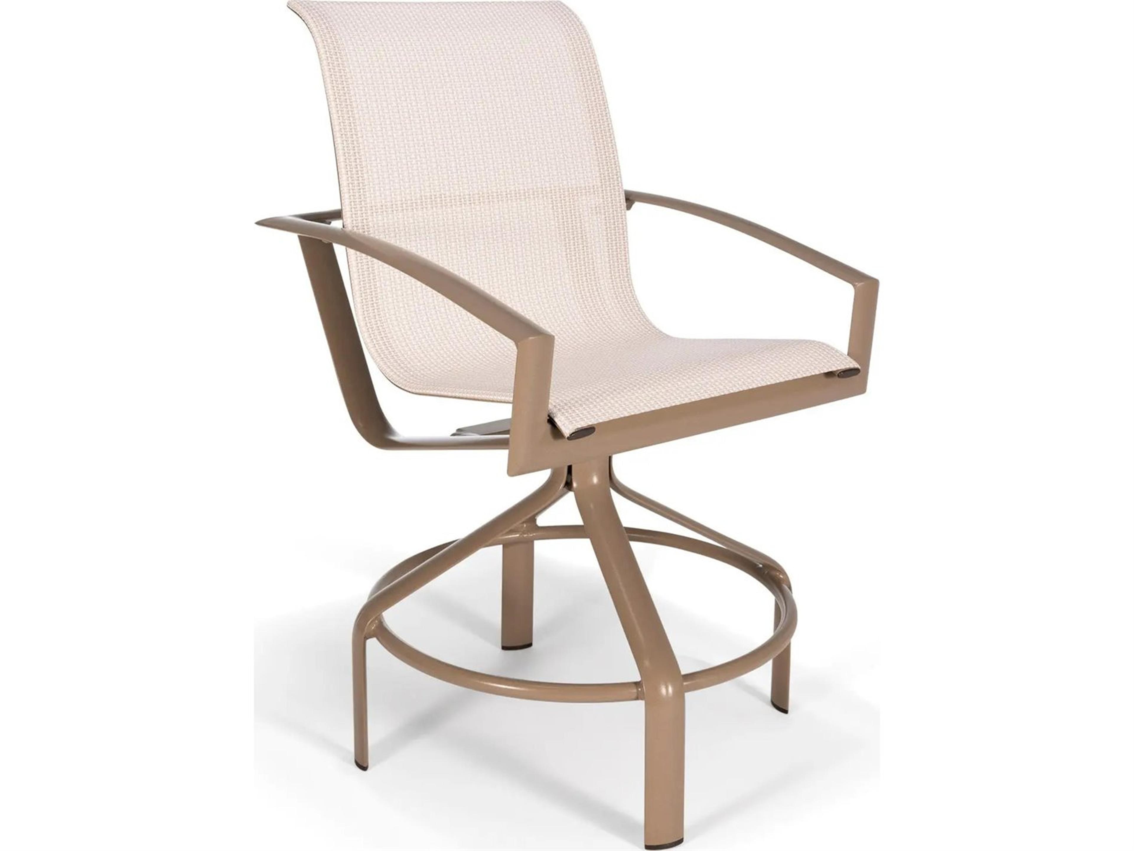 Winston Icon Sling Aluminum High Back Swivel Counter Height Stool