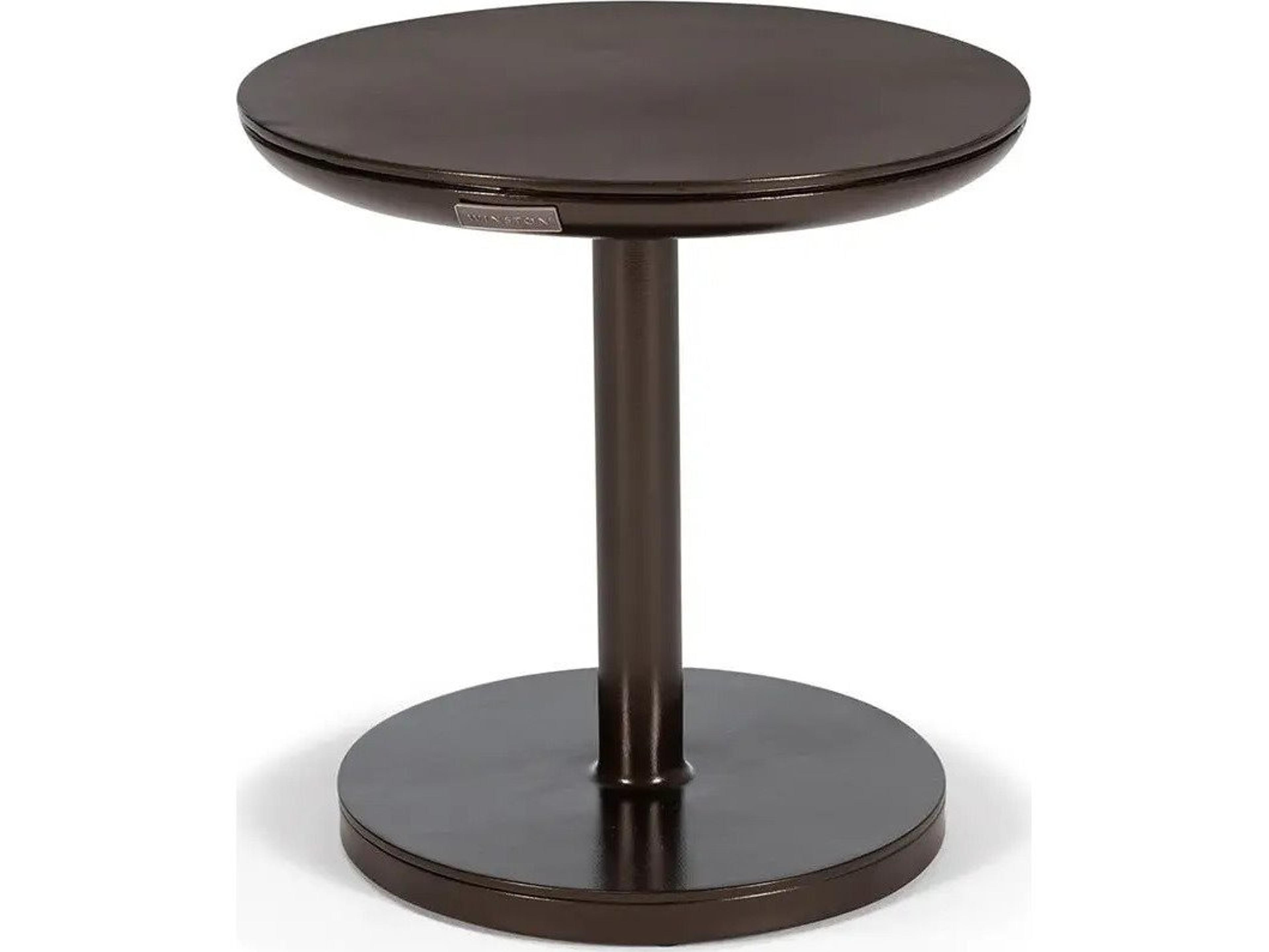 Winston Icon Aluminum 18" Round Occasional Table