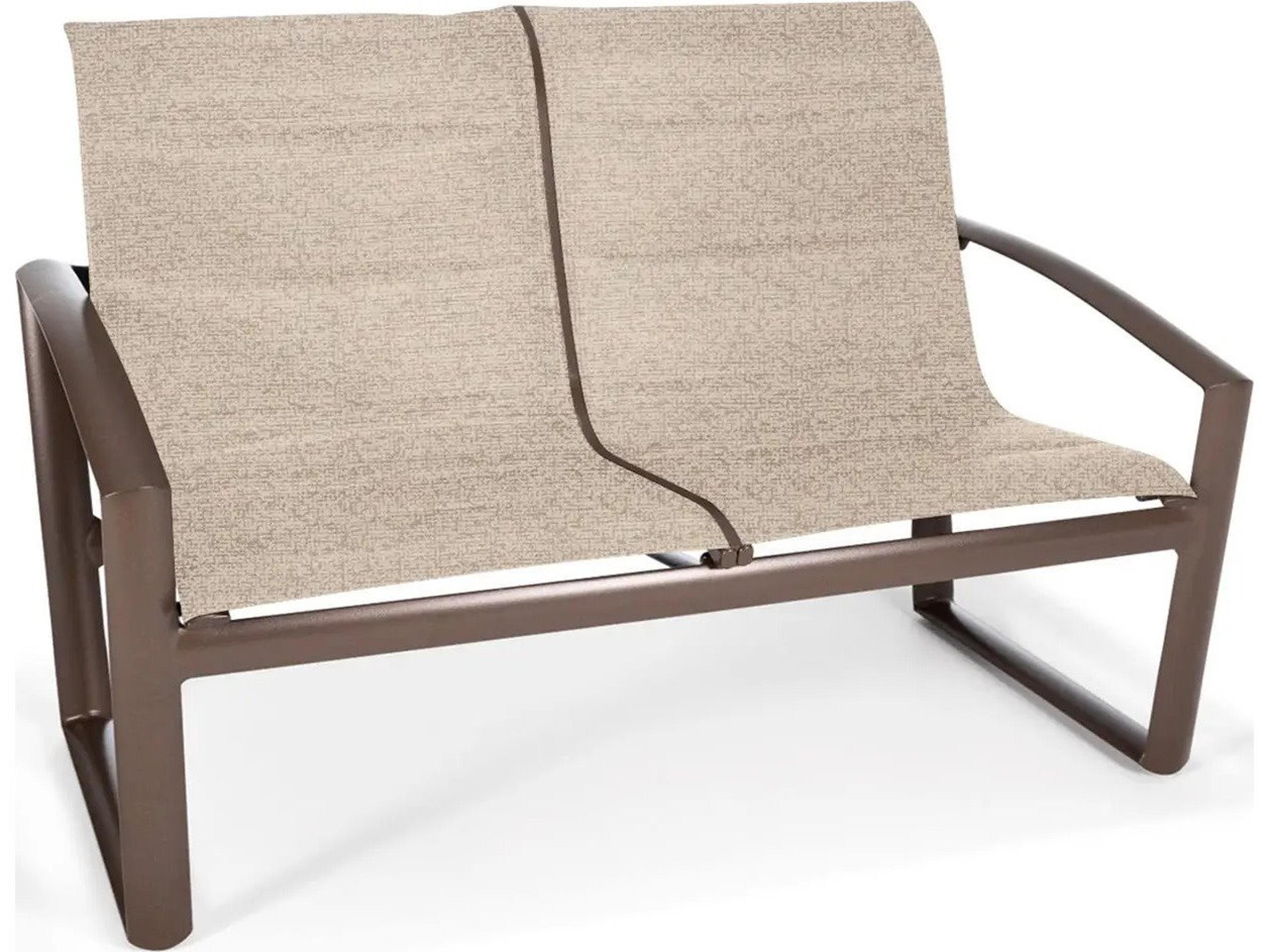 Winston Icon Padded Sling Aluminum High Back Loveseat