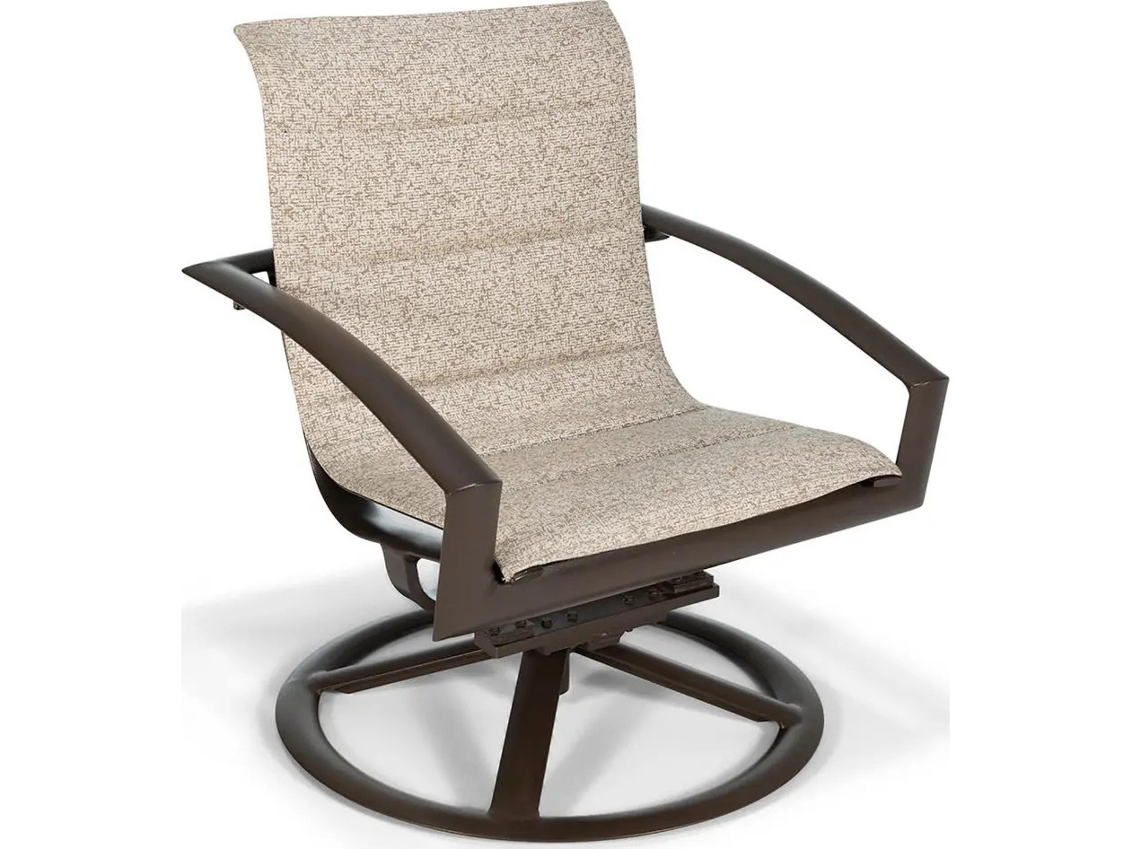 Winston Icon Padded Sling Aluminum High Back Swivel Rocker Lounge Chair