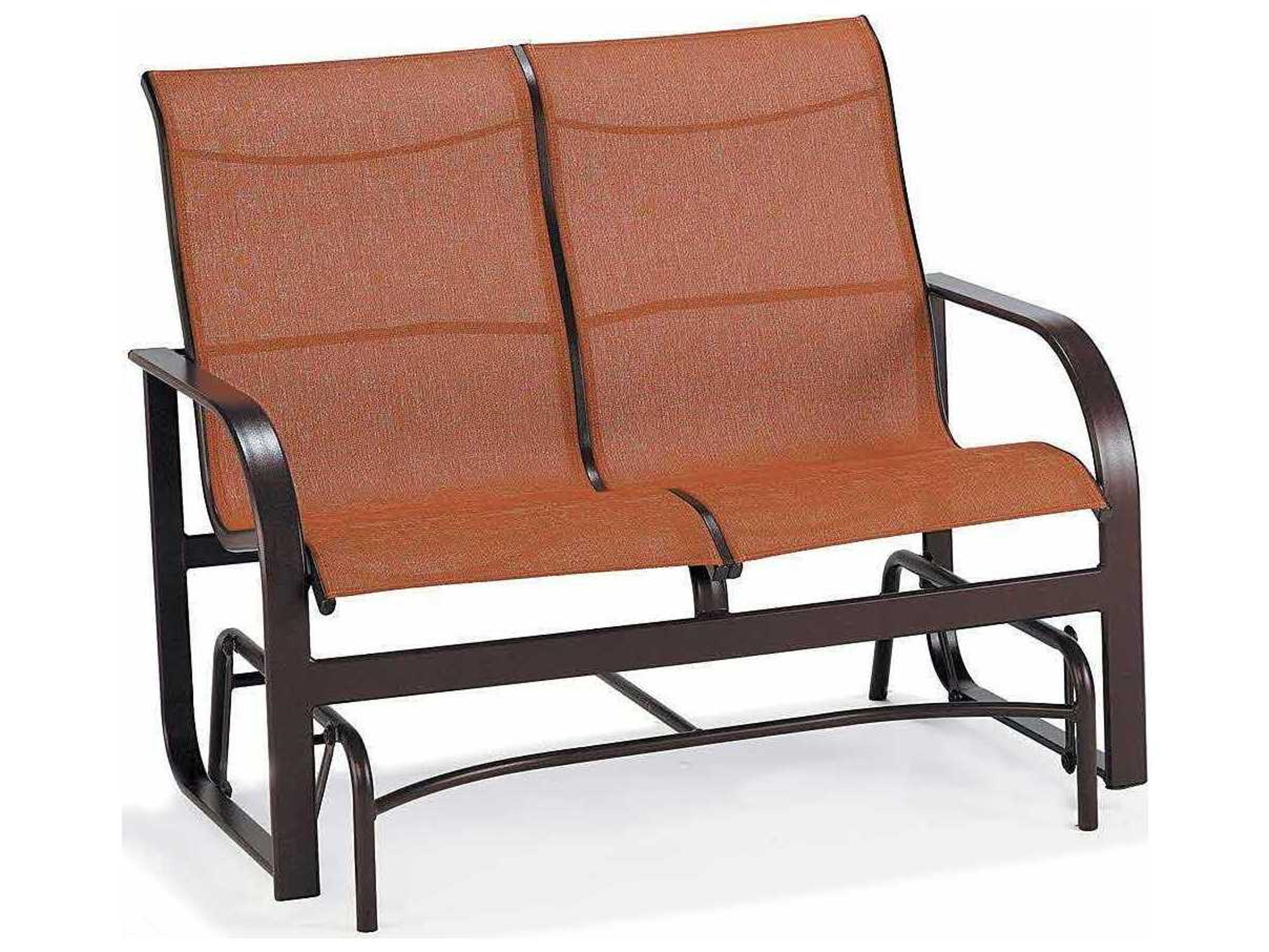 Winston Key West Sling Aluminum Arm Glider Outdoor Loveseat