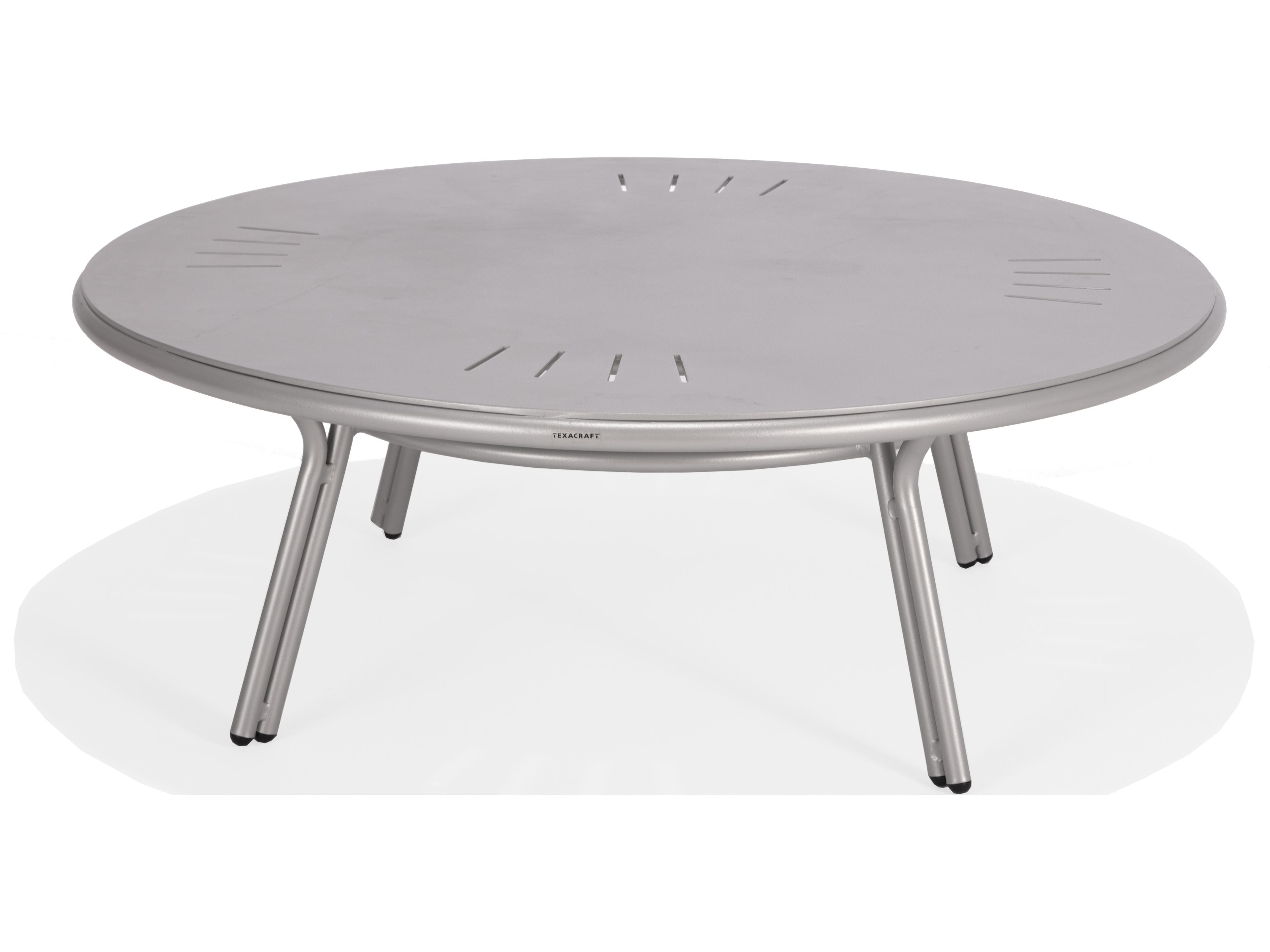 Winston Oceans Aluminum 48" Round Chat Table with Umbrella Hole