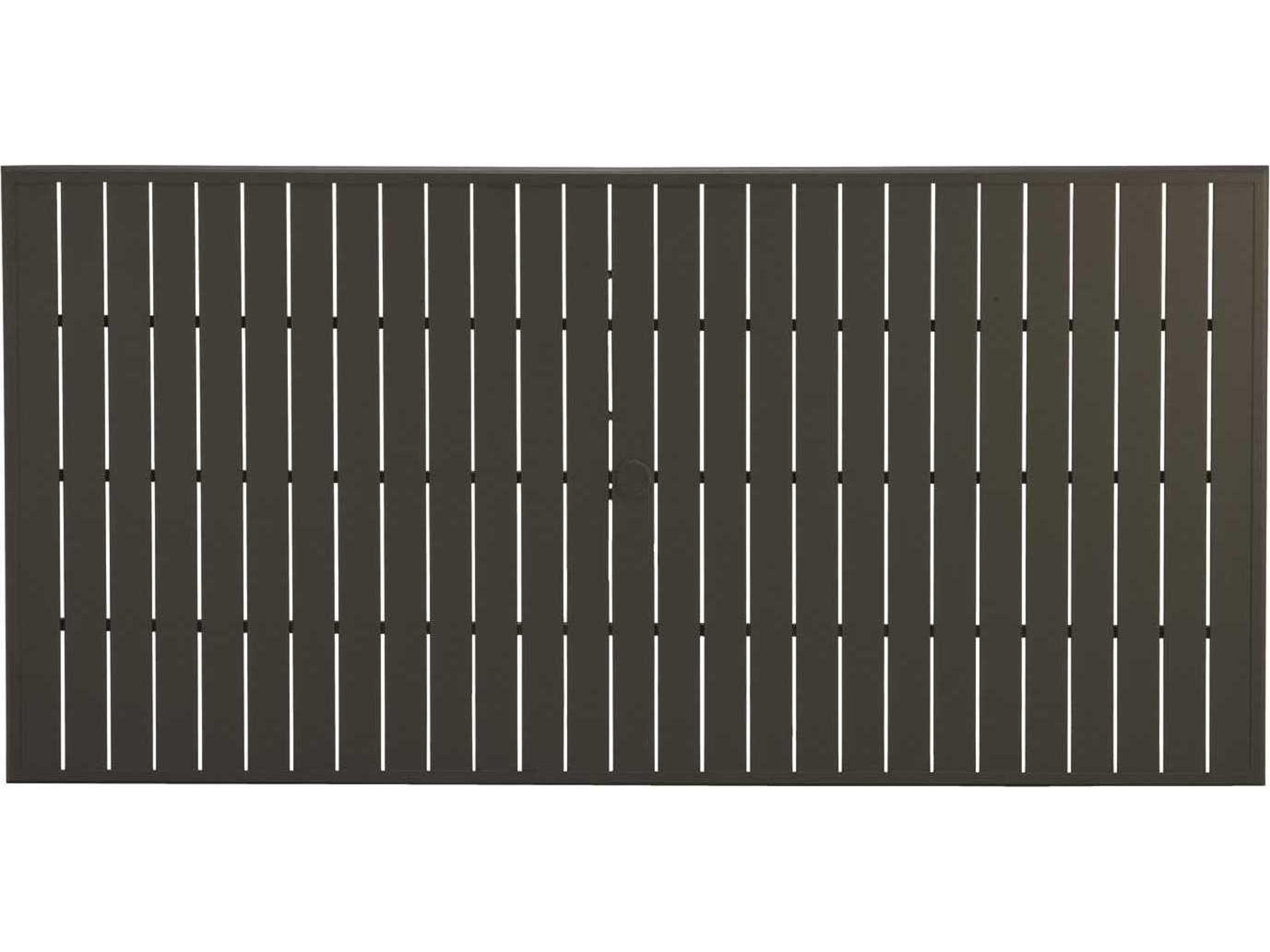 Winston Alternative Slat Extruded Aluminum Rectangular Top with Umbrella Hole