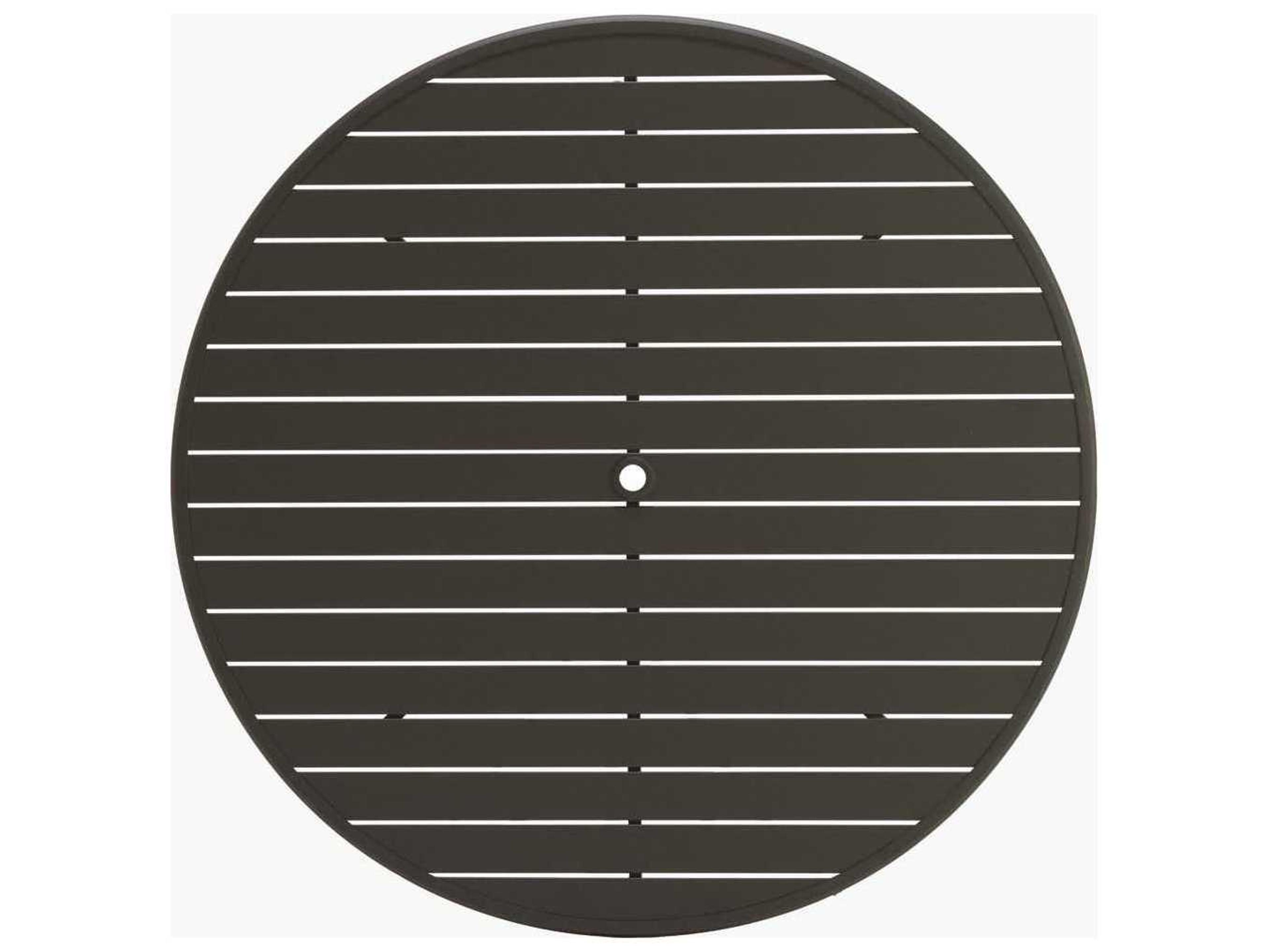 Alternative Slat Extruded Aluminum Round Top with Umbrella Hole