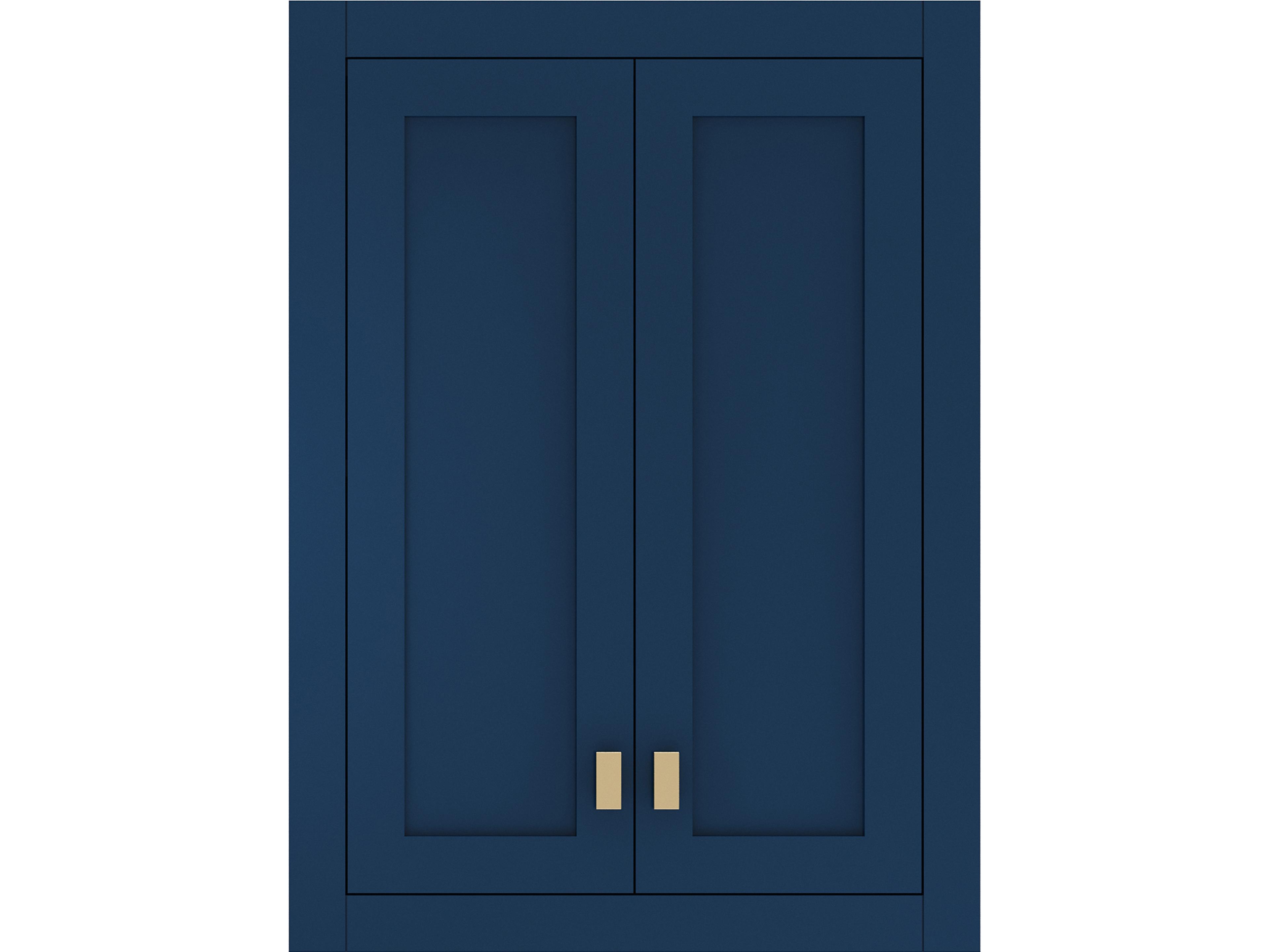 Madison Satin Gold Monarch Blue Rubberwood Accent Chest