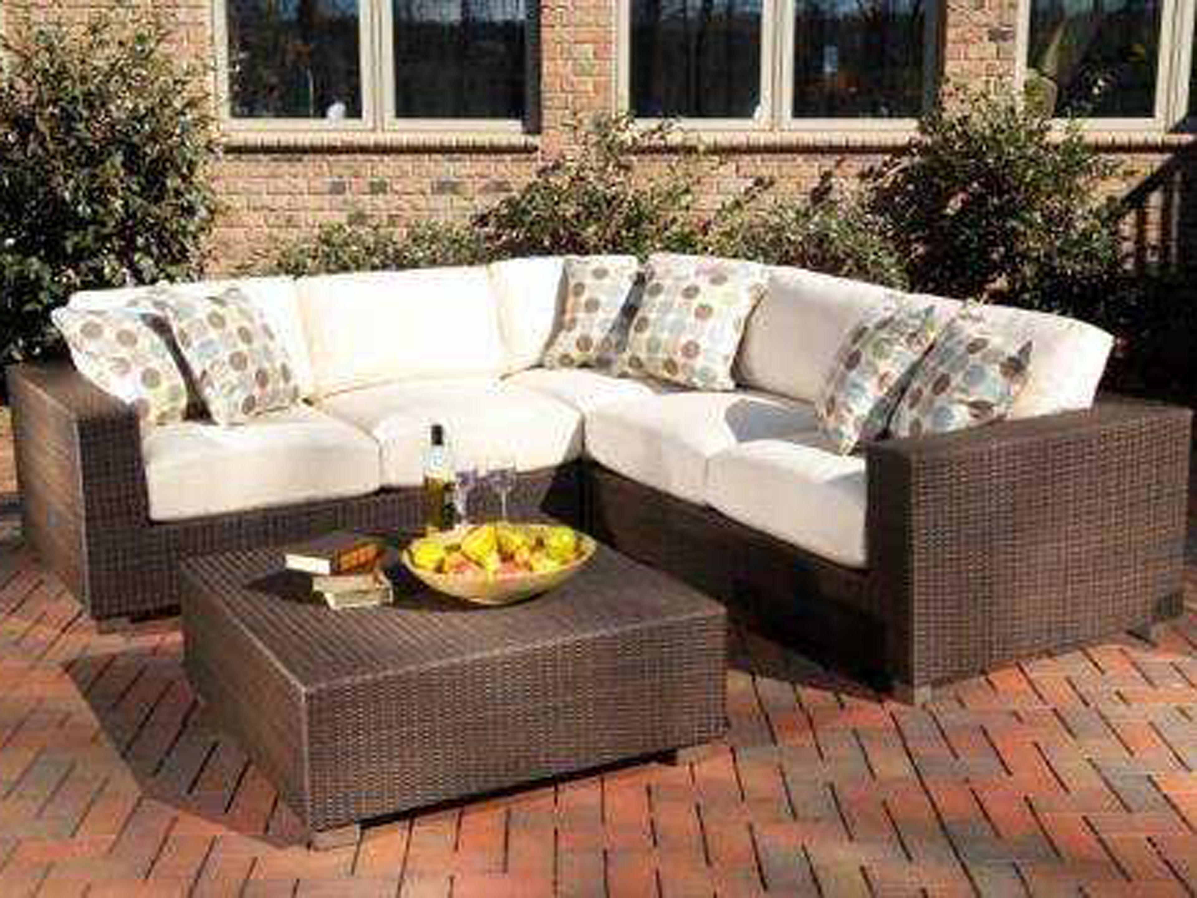 Whitecraft Montecito Wicker Sectional Outdoor Lounge Set