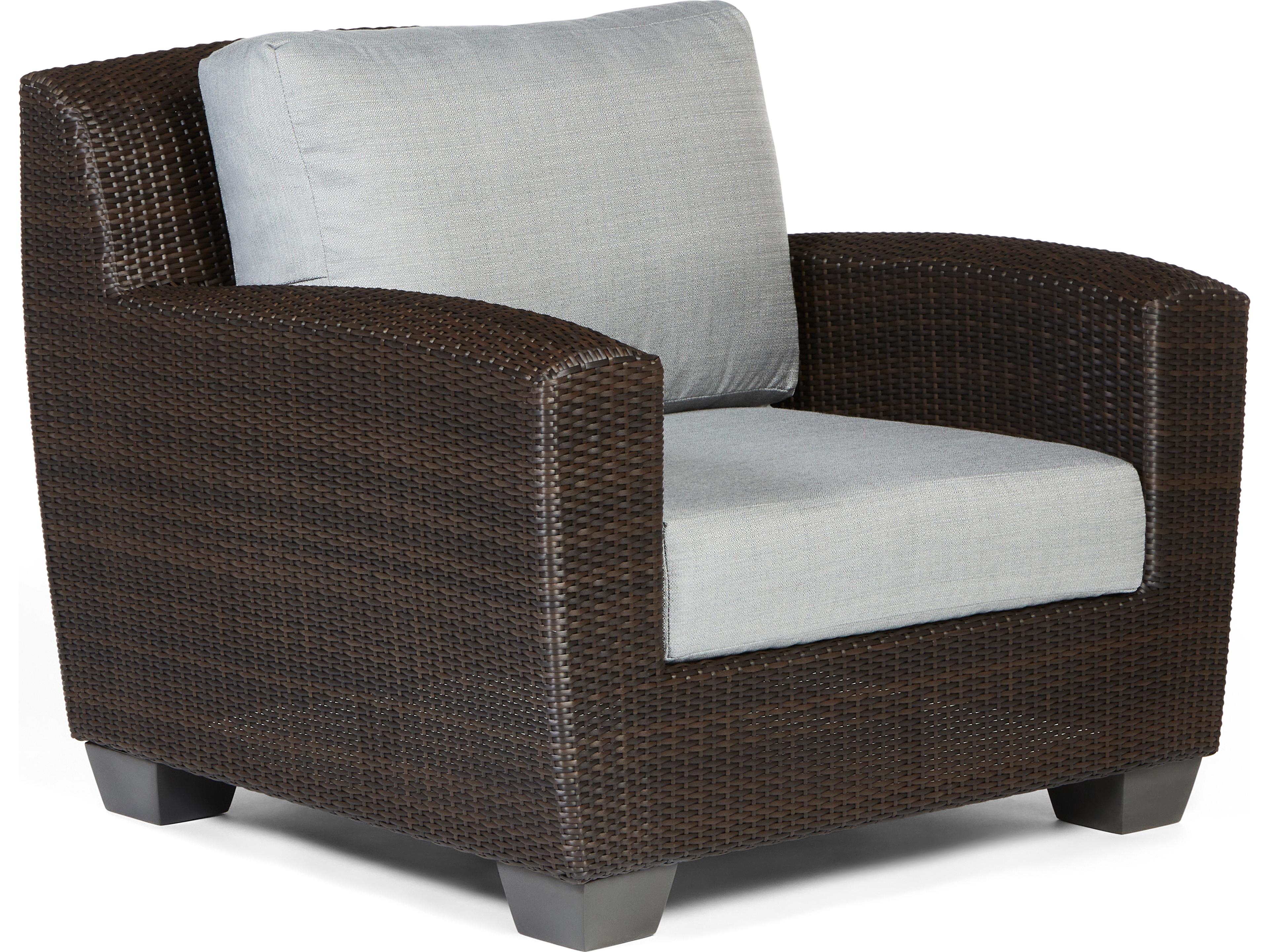 Woodard Whitecraft Saddleback Wicker Outdoor Lounge Chair