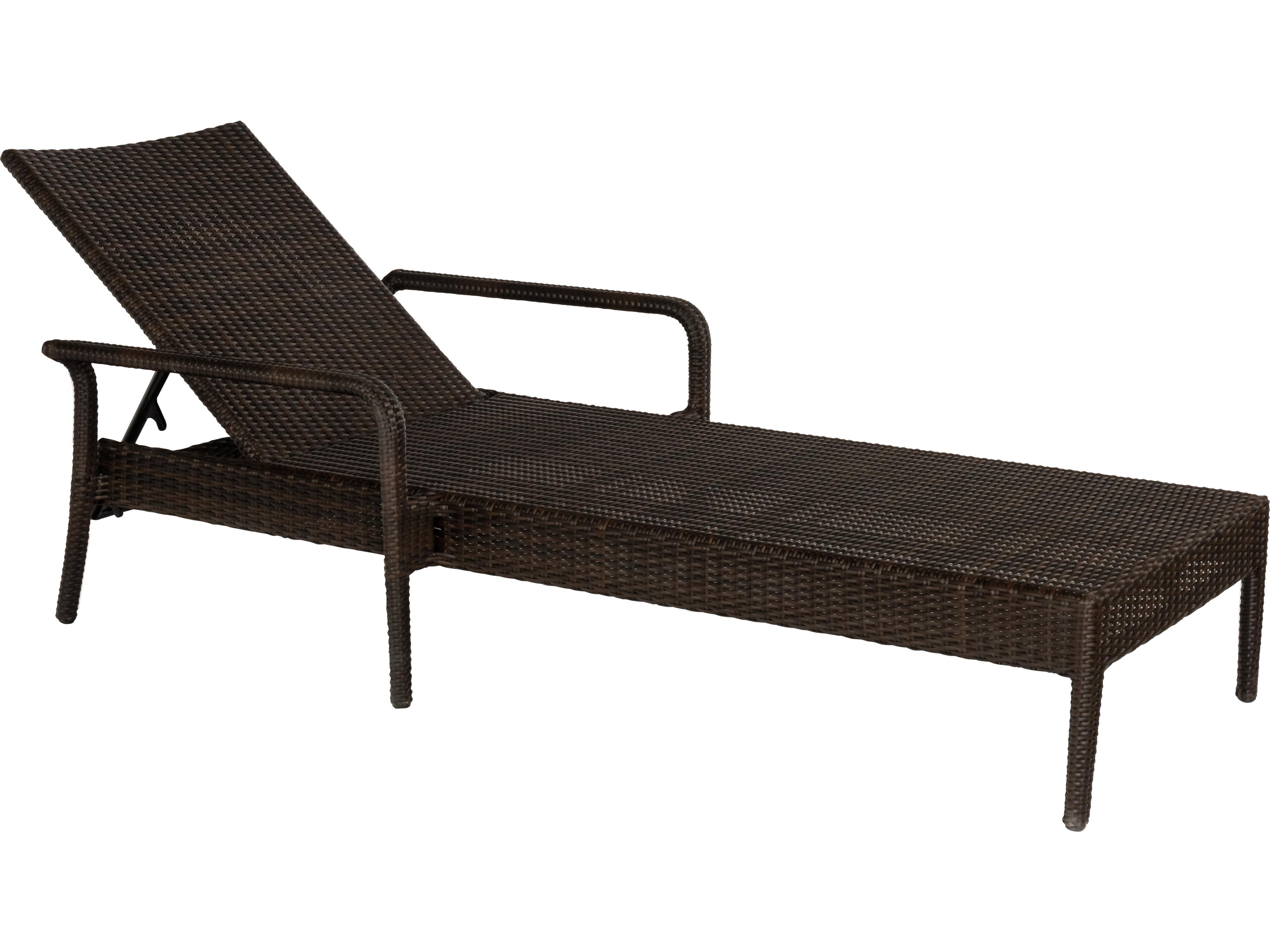 Woodard Whitecraft Bali Wicker Adjustable Outdoor Chaise Lounge