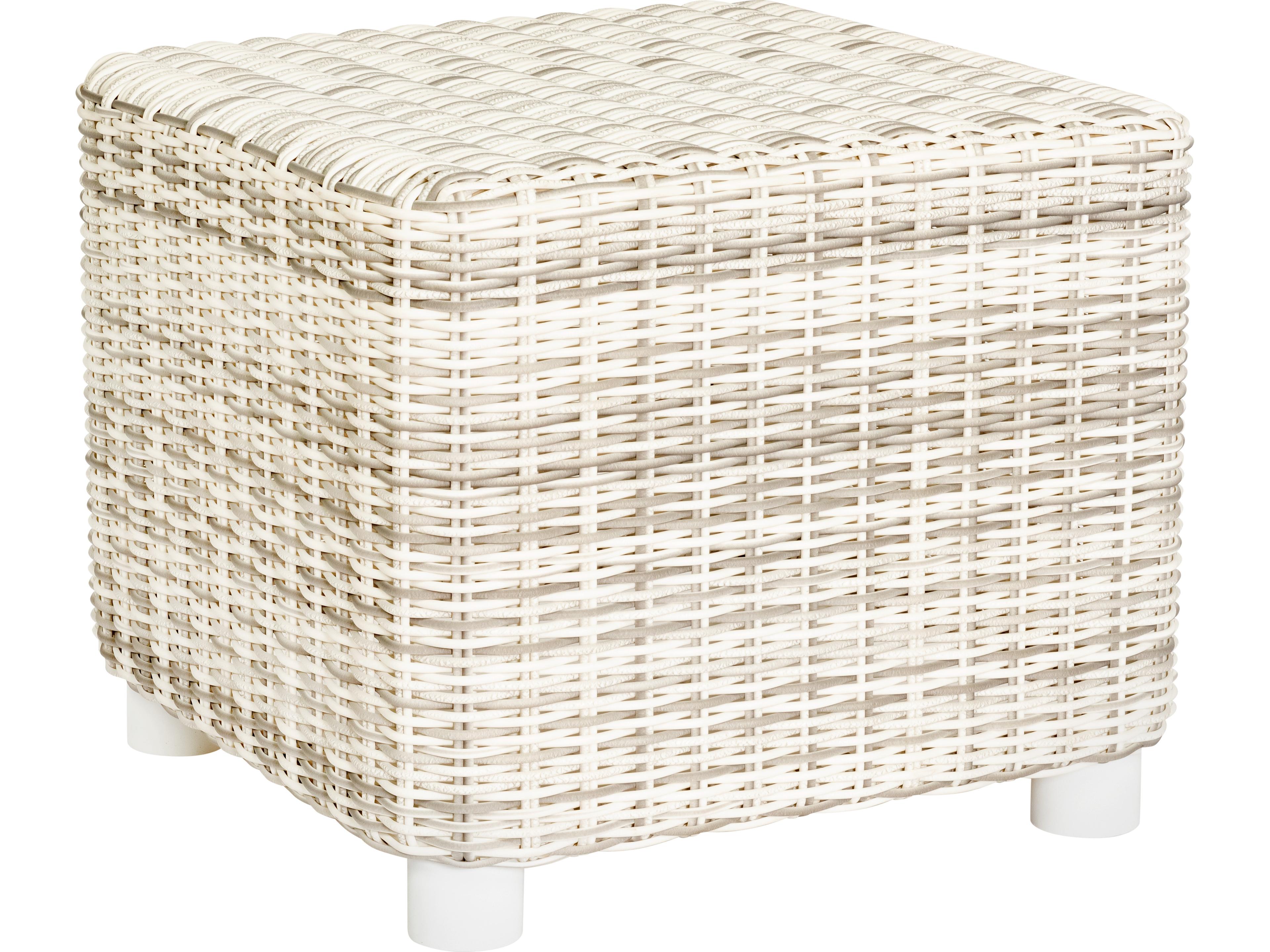 Whitecraft Sonoma Wicker Square Outdoor Patio End Table