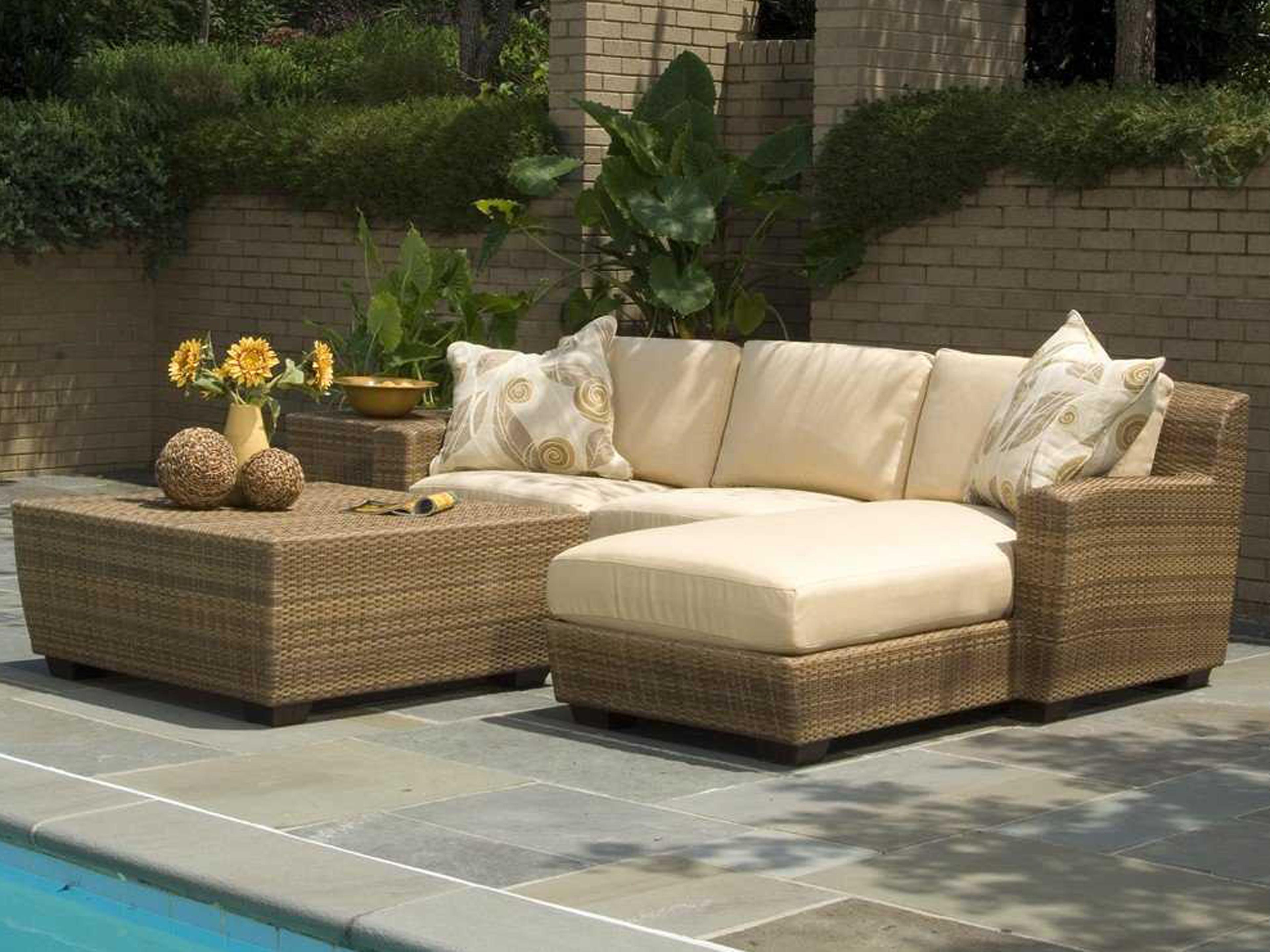 Woodard Whitecraft Saddleback Wicker Sectional Set