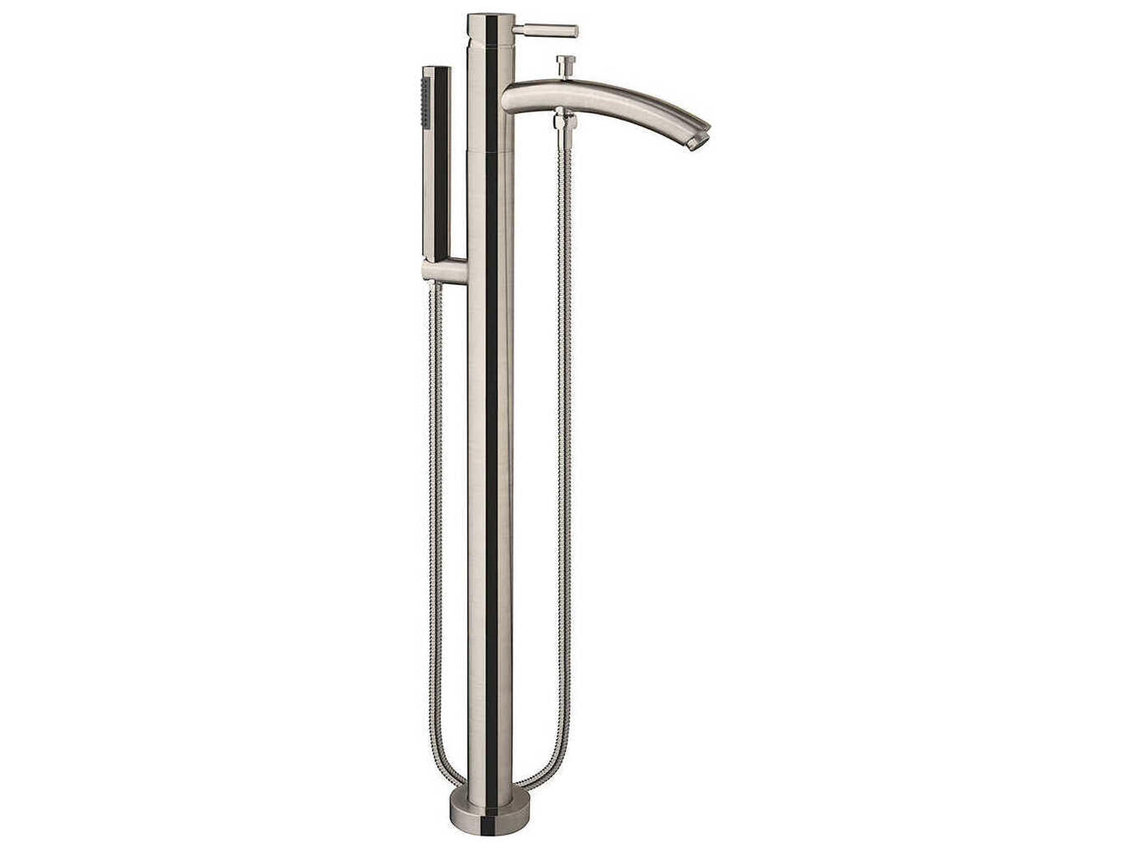 Taron Brushed Nickel Floor-Mounted Tub Filler Faucet