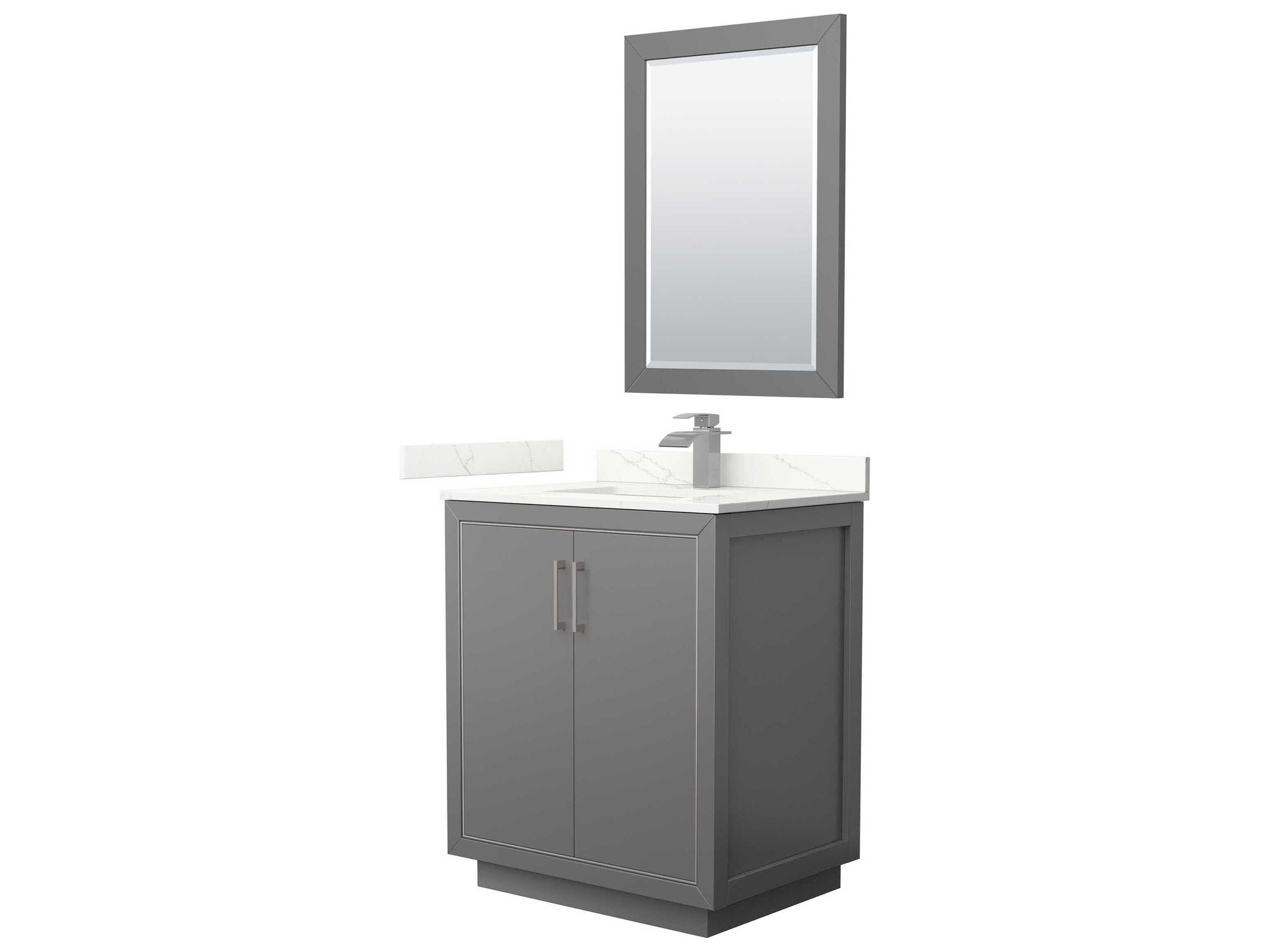 Icon 30" Dark Gray Vanity with 24" Mirror