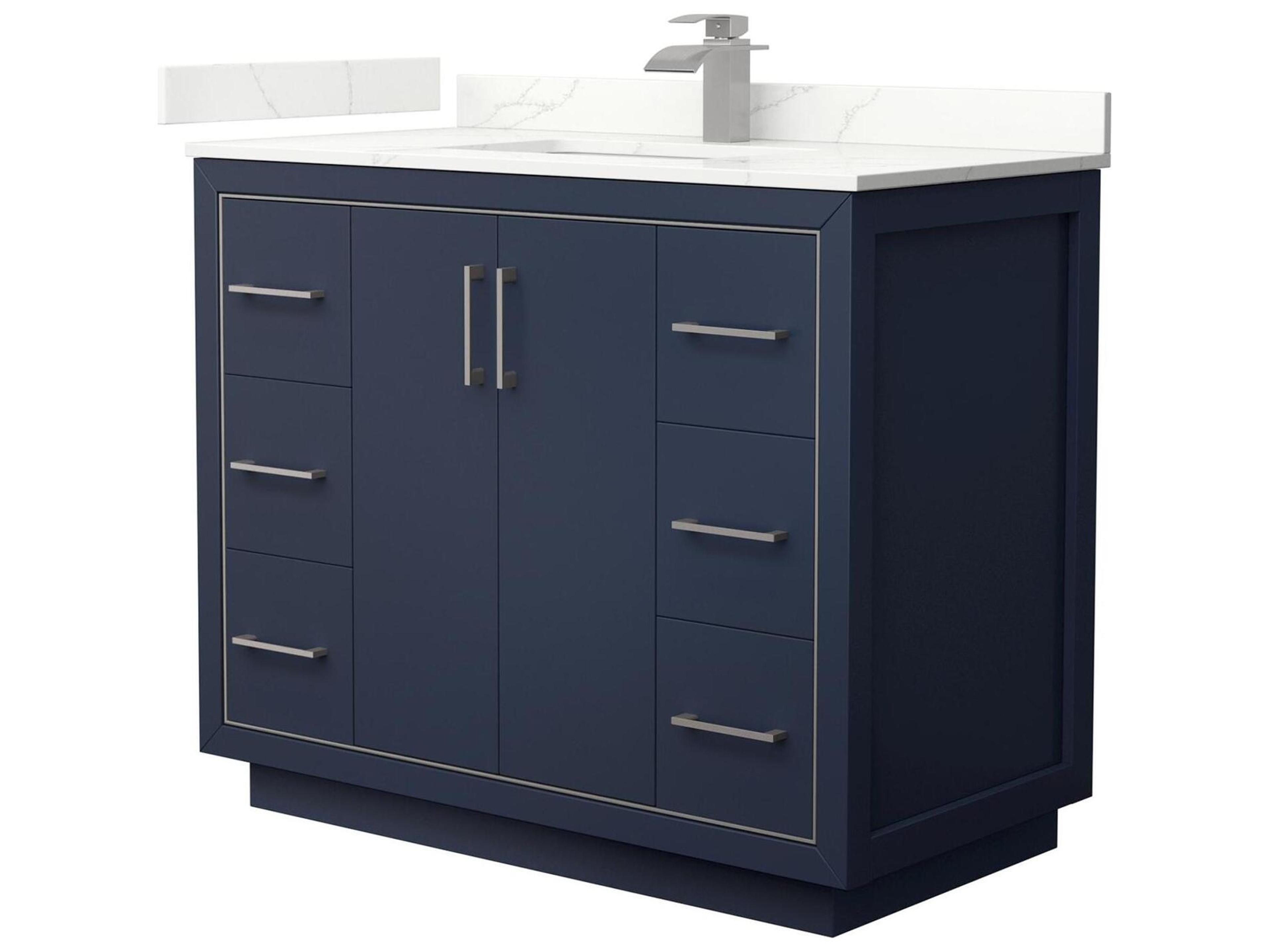 Wyndham Collection Icon 42" Dark Blue Vanity