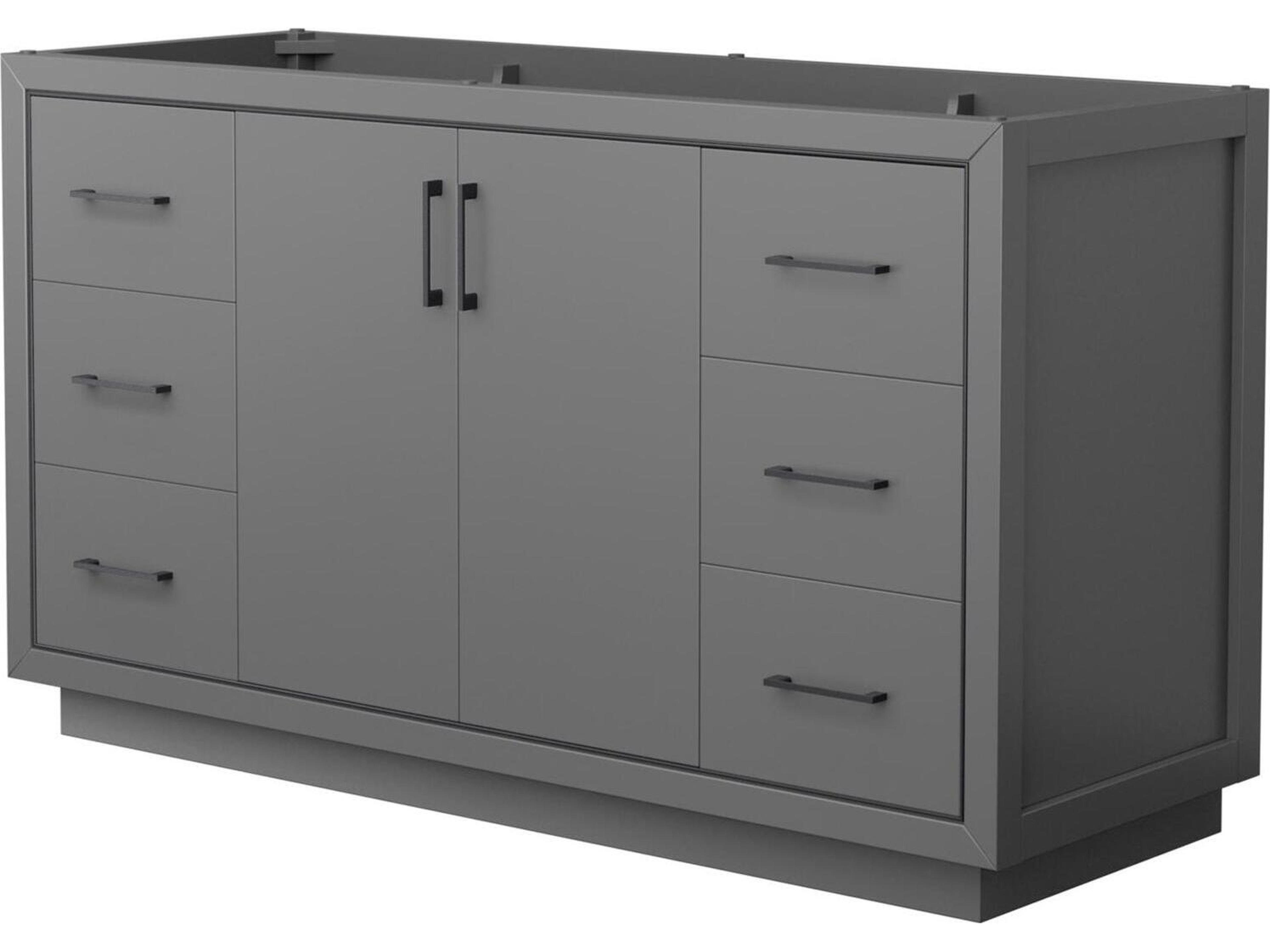 Wyndham Collection Icon 59" Dark Gray Vanity