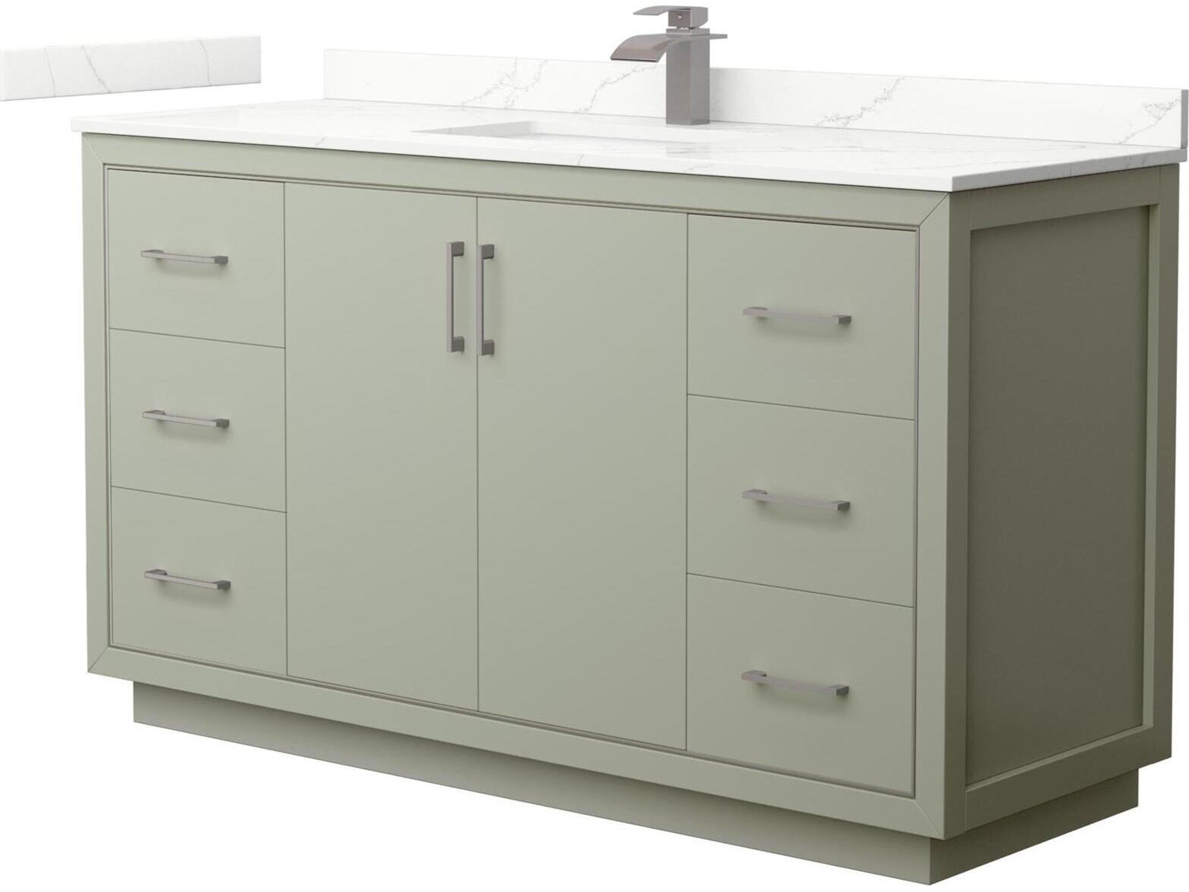 Wyndham Collection Icon 60" Light Green Vanity