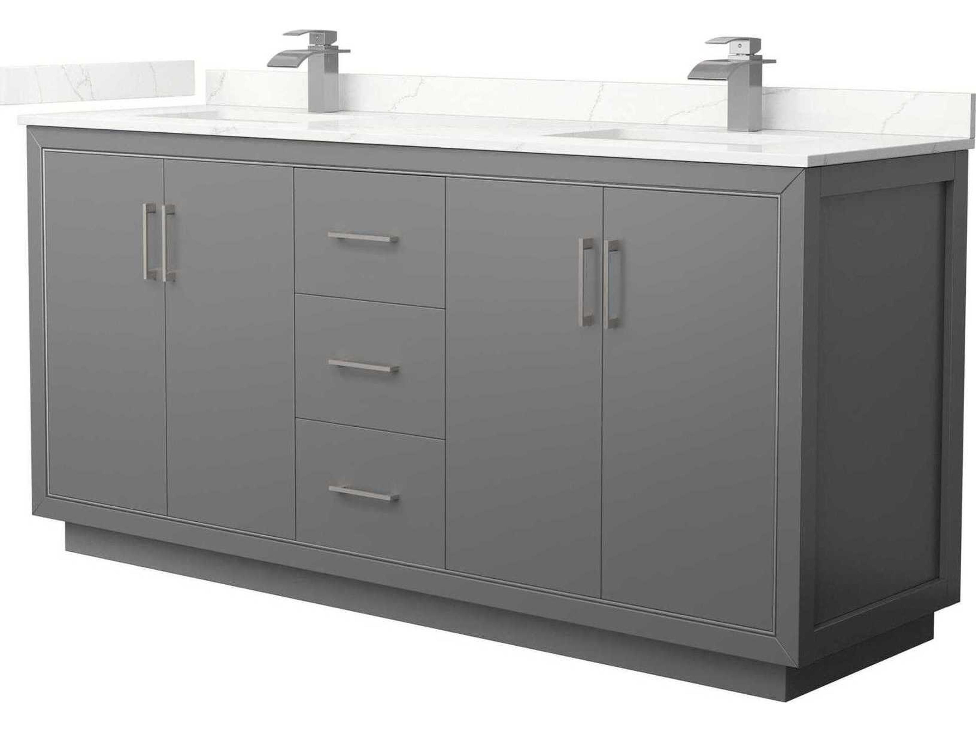 Wyndham Collection Icon 72" Dark Gray Vanity