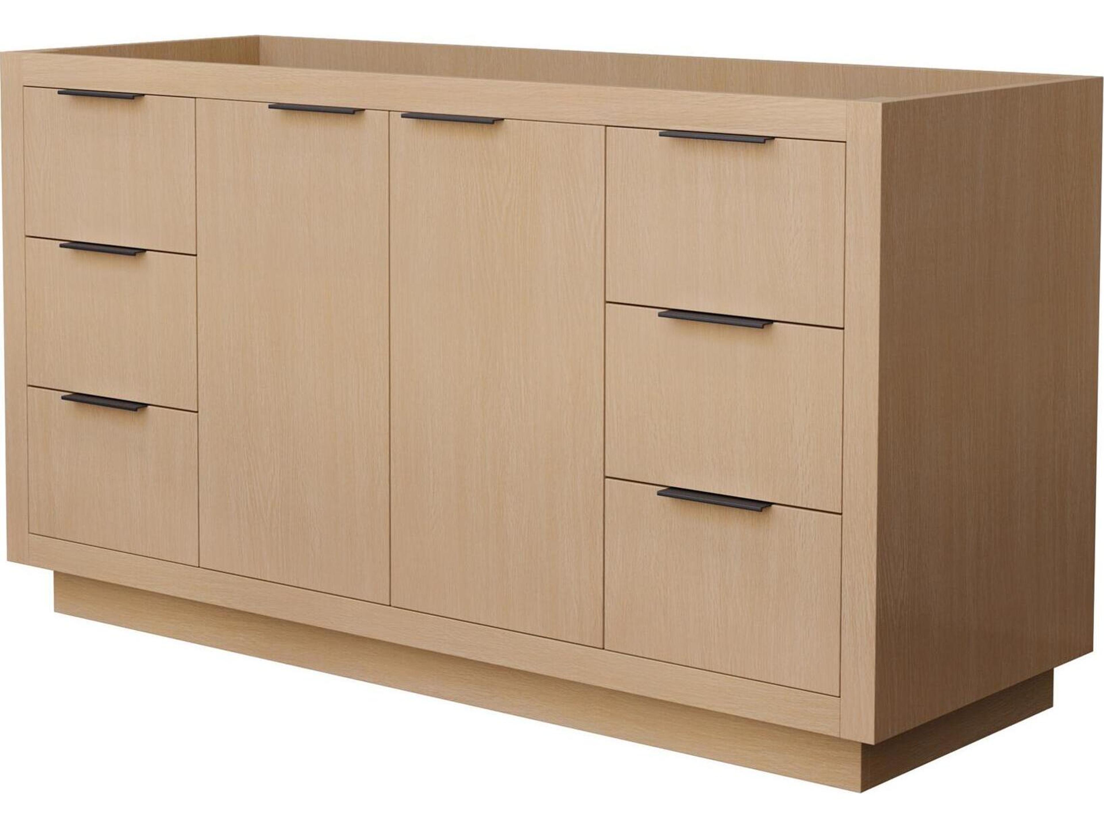 Wyndham Collection Maroni 59" Light Straw Vanity