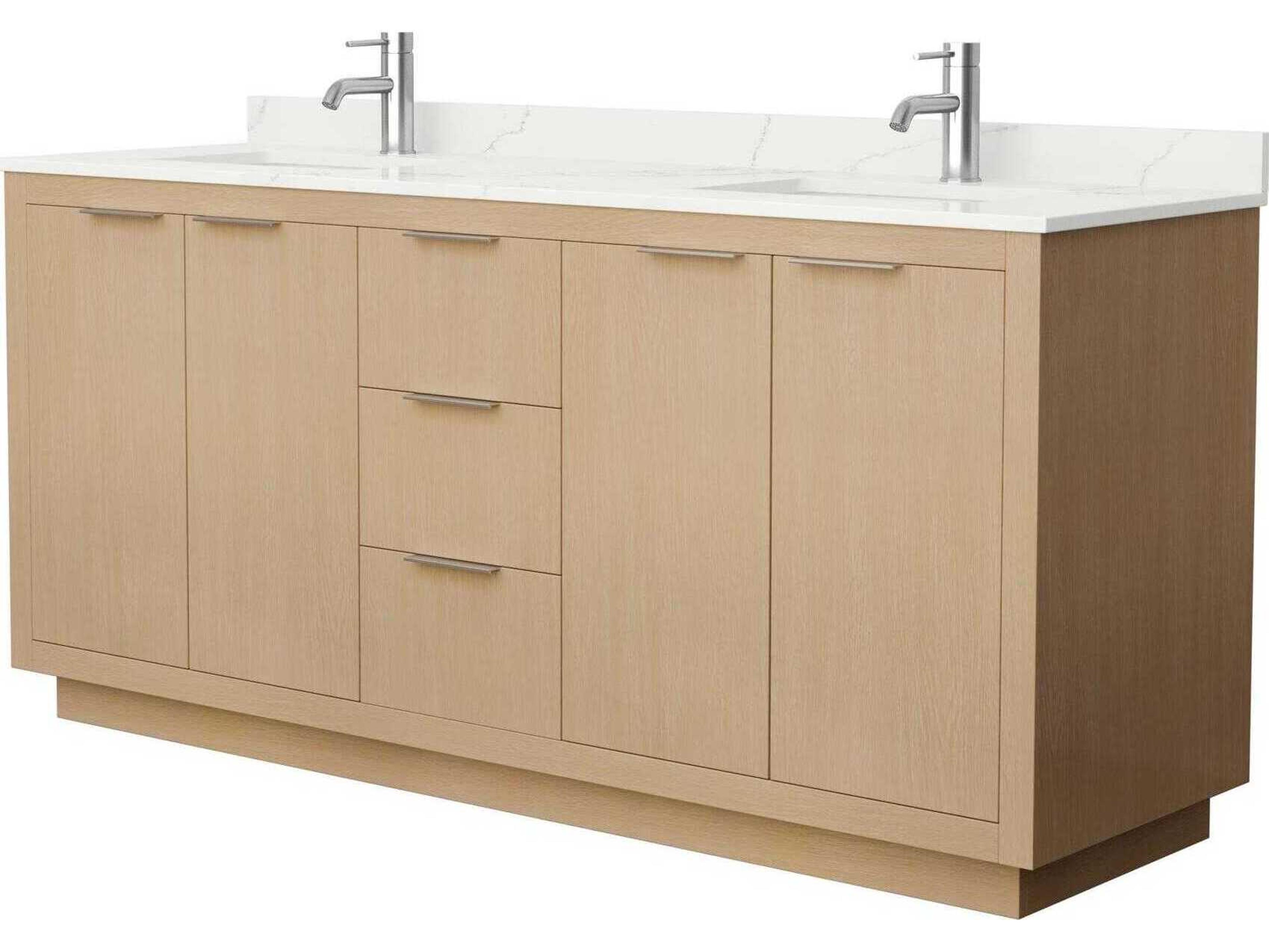 Wyndham Collection Maroni 72" Light Straw Vanity