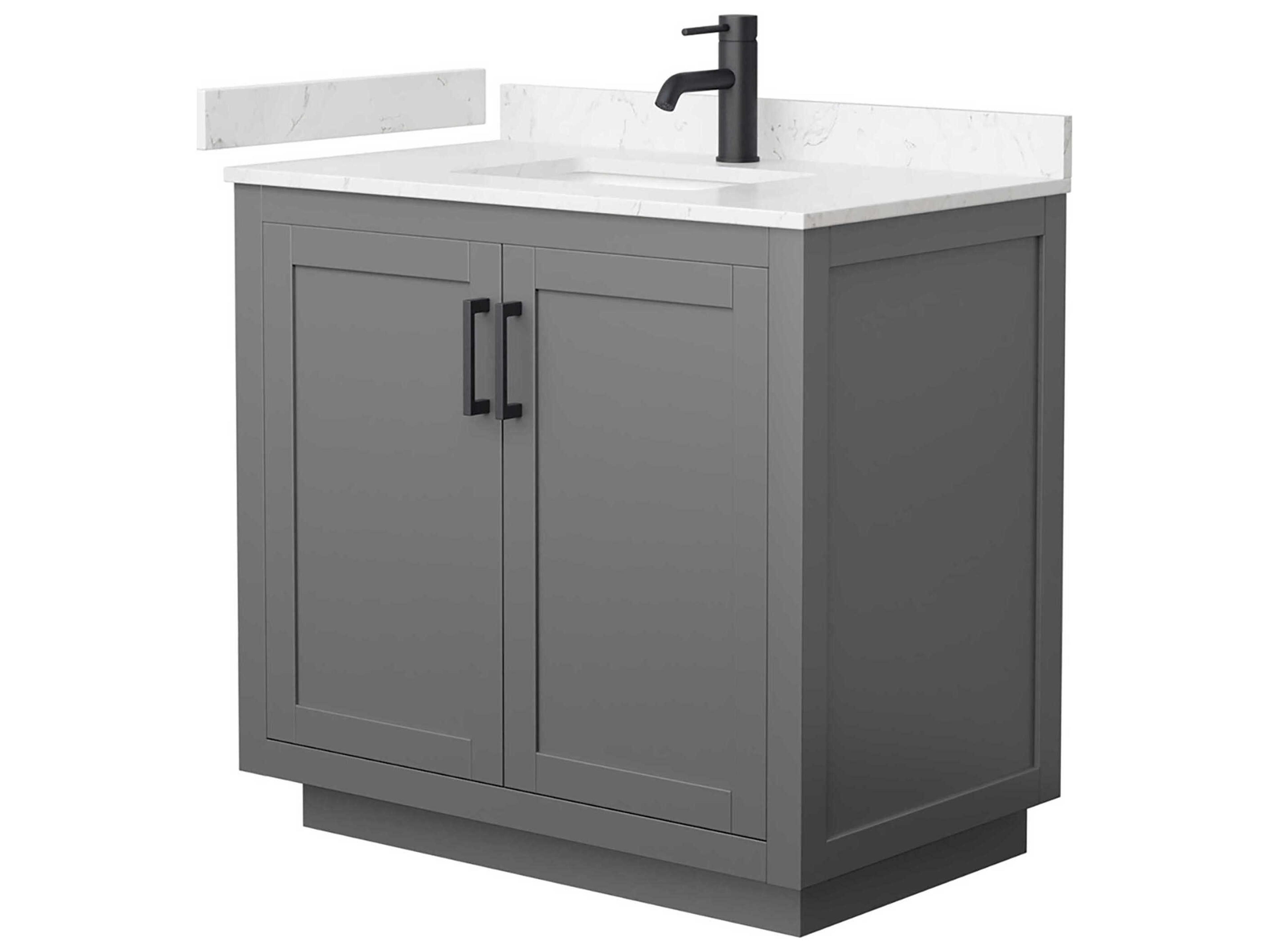Wyndham Collection Miranda 36" Dark Gray Vanity