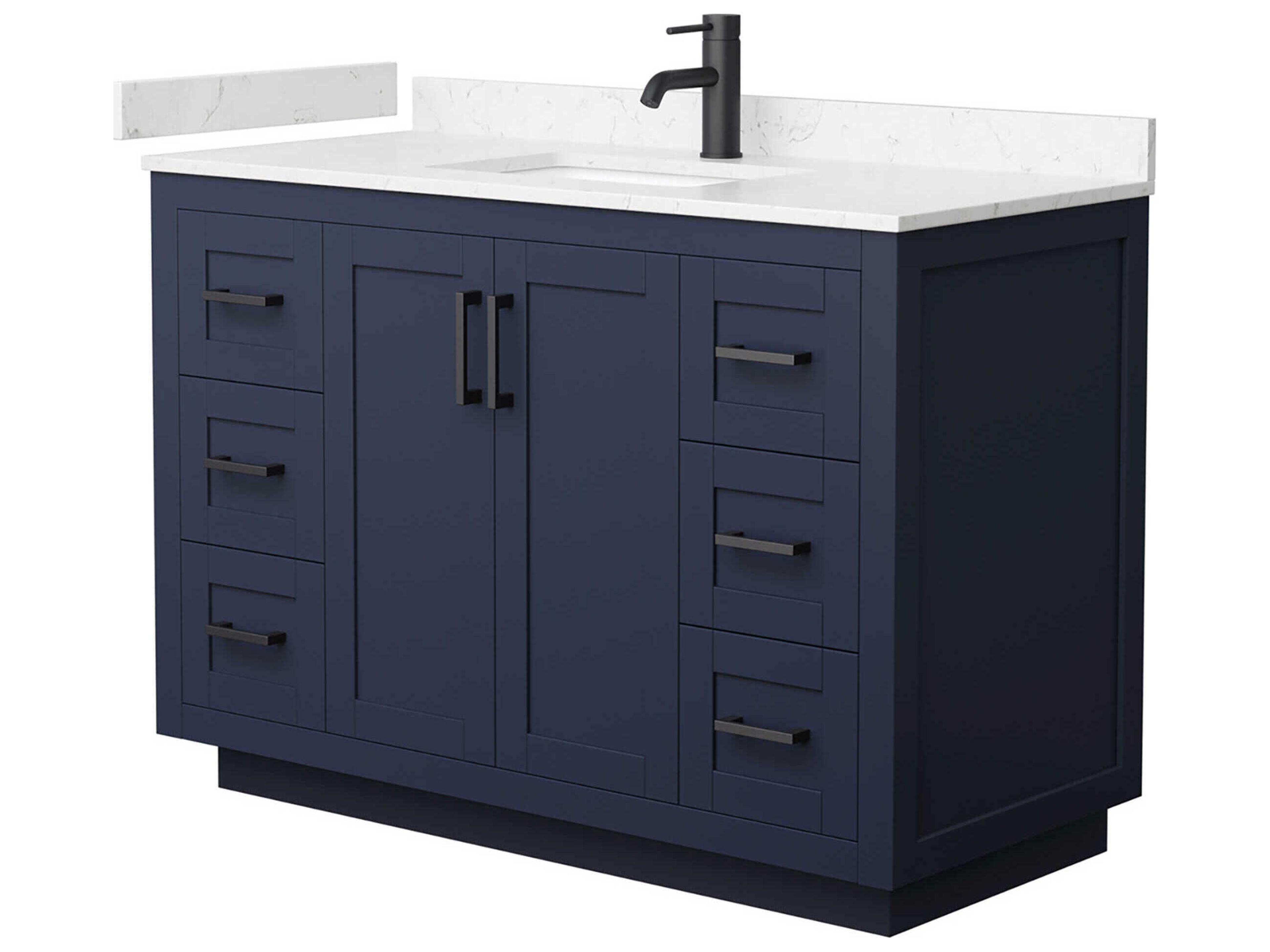 Wyndham Collection Miranda 48" Dark Blue Vanity