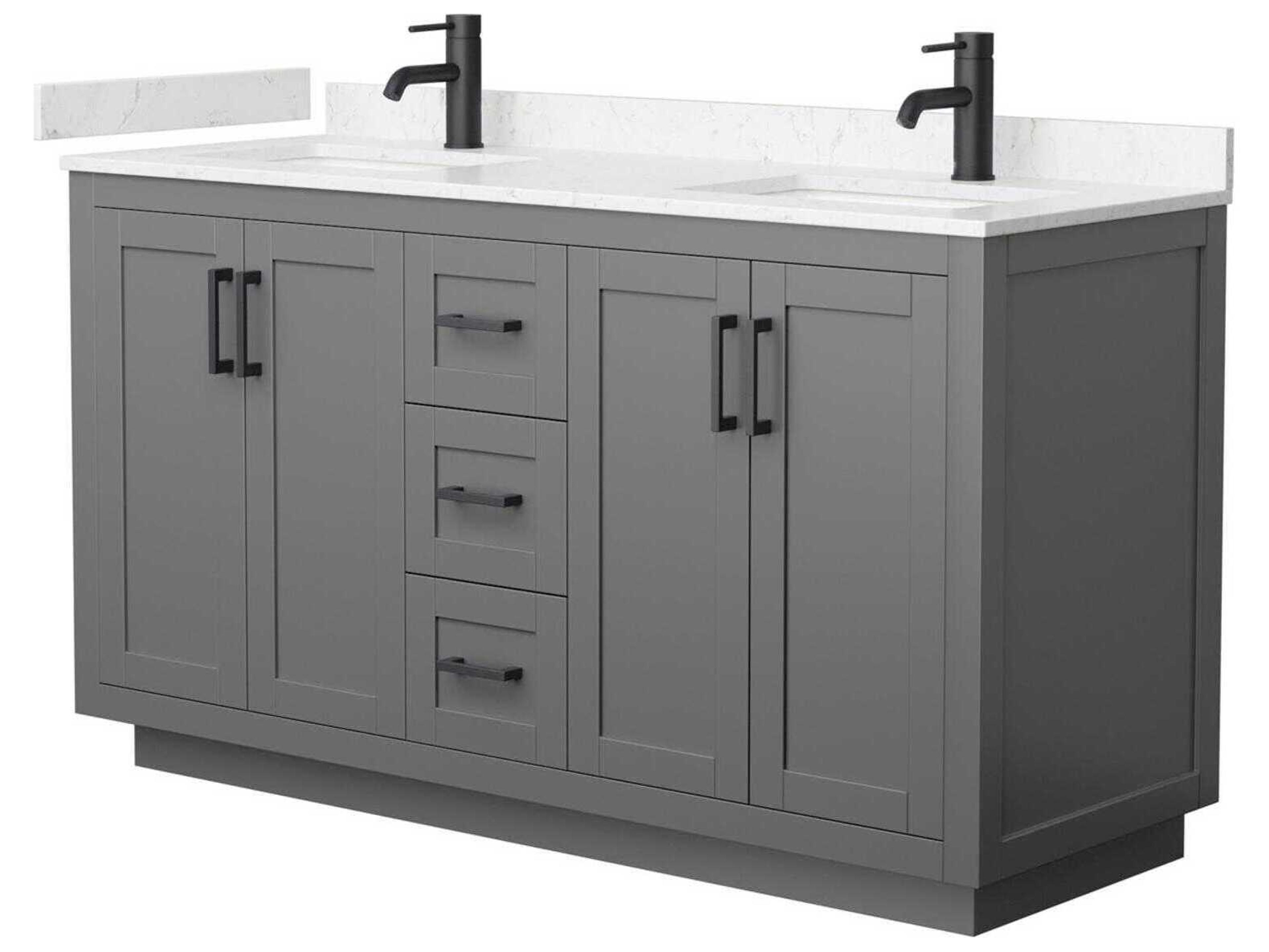 Wyndham Collection Miranda 60" Dark Gray Vanity