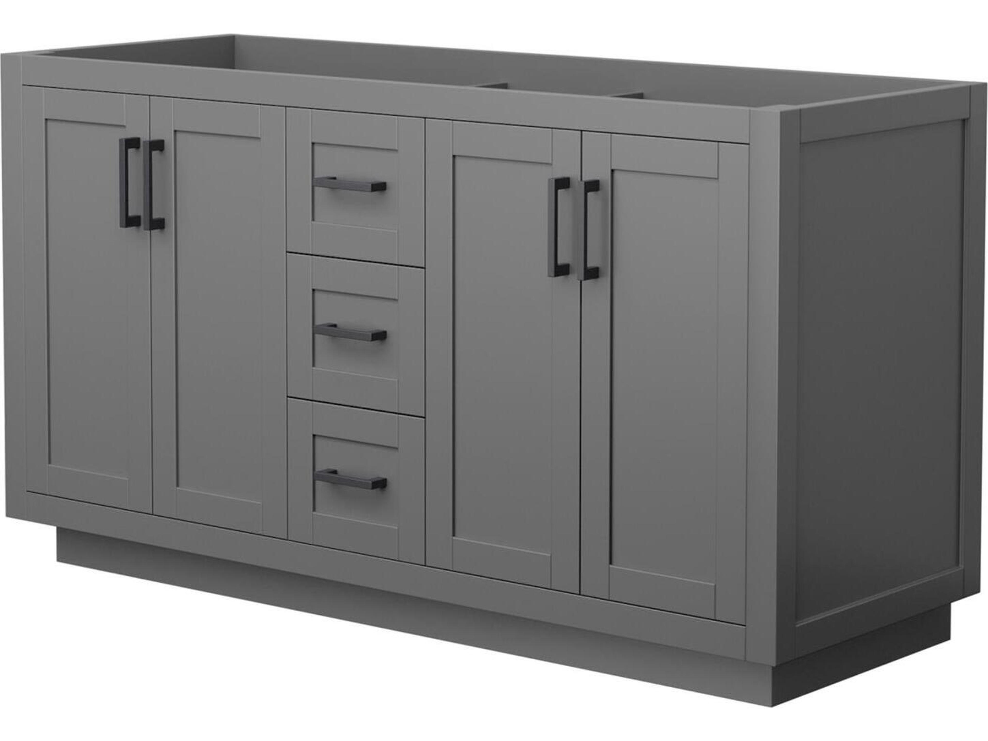 Wyndham Collection Miranda 59" Dark Gray Vanity