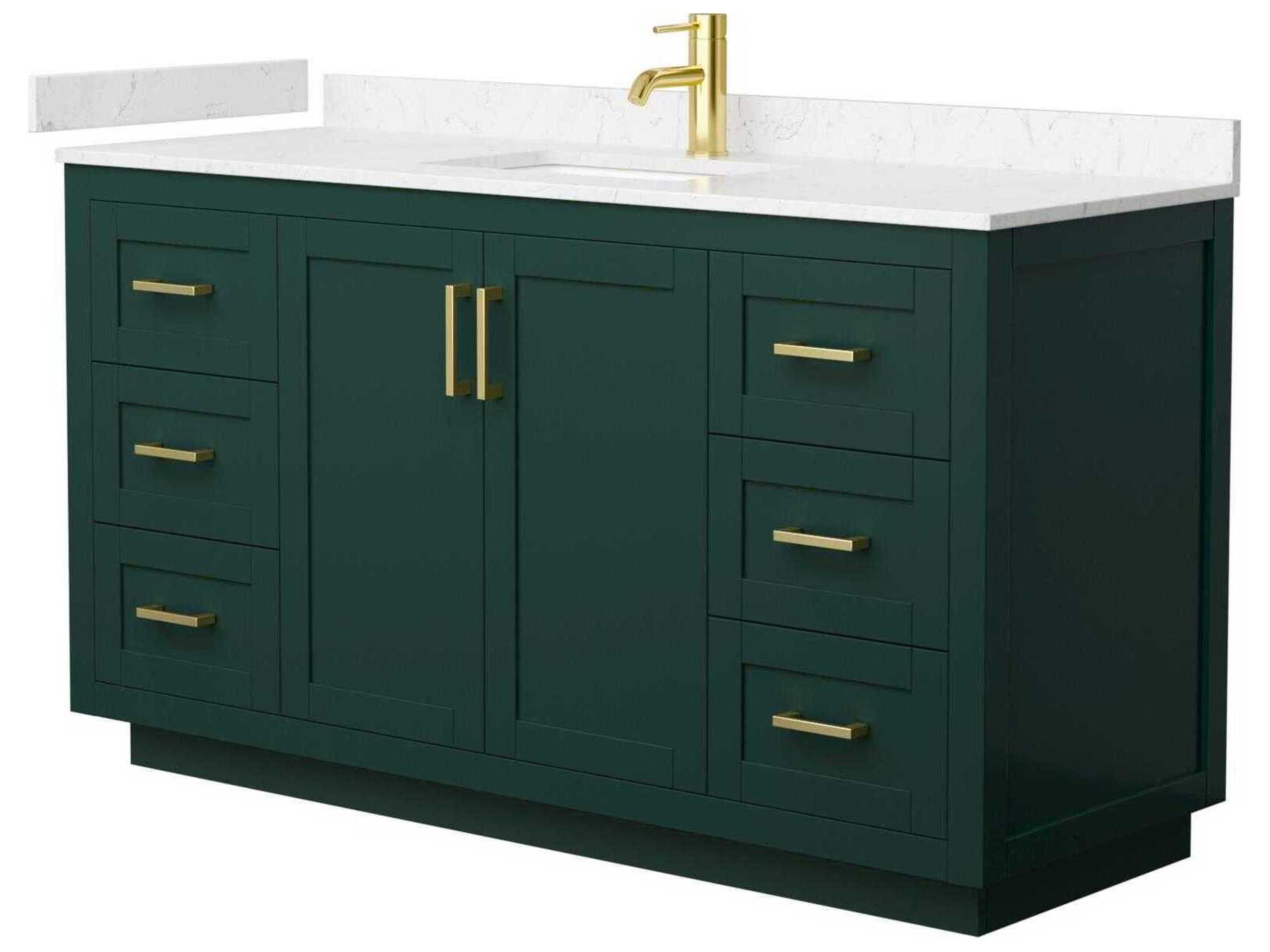 Wyndham Collection Miranda 60" Green Vanity