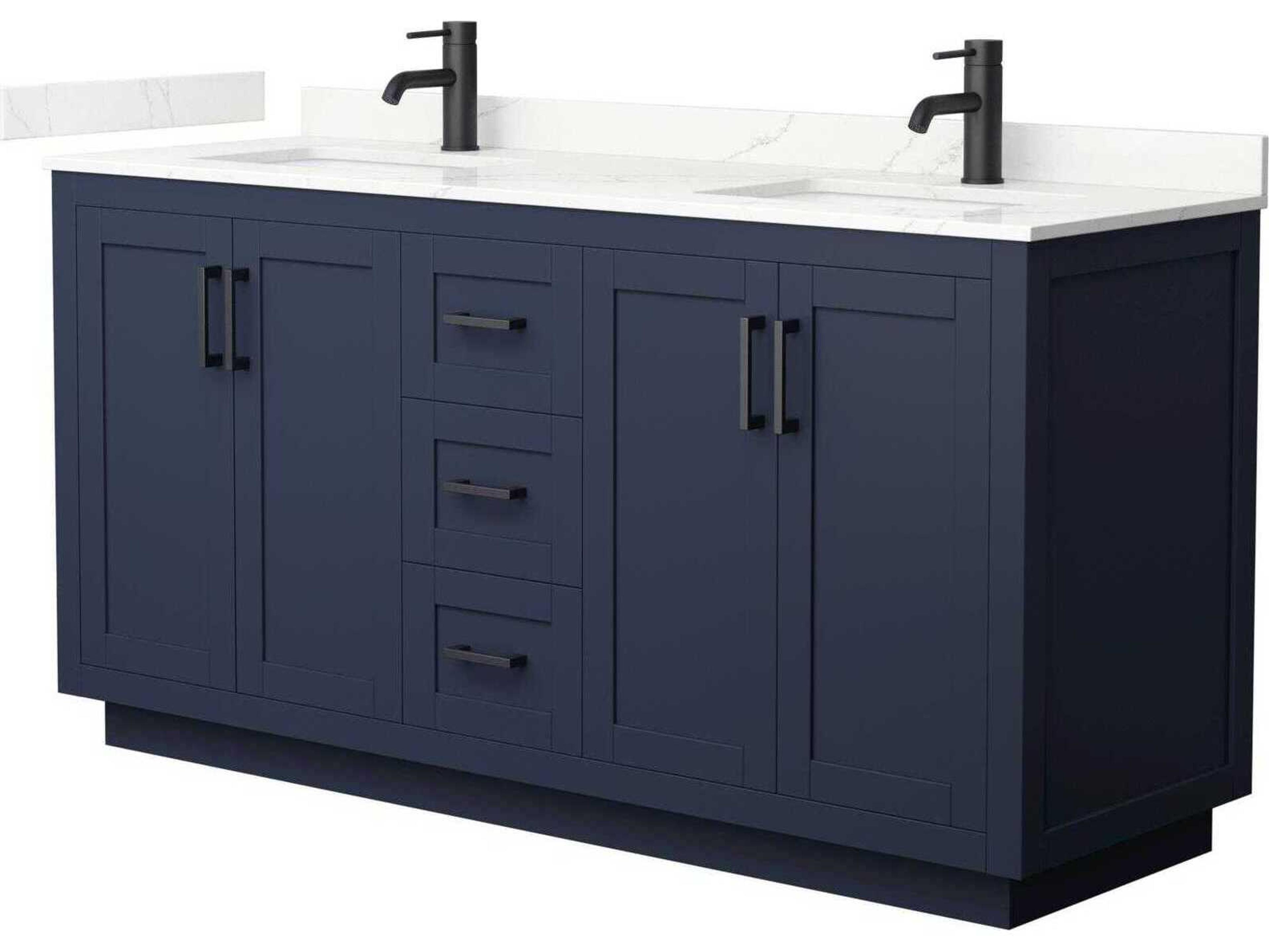 Wyndham Collection Miranda 66" Dark Blue Vanity