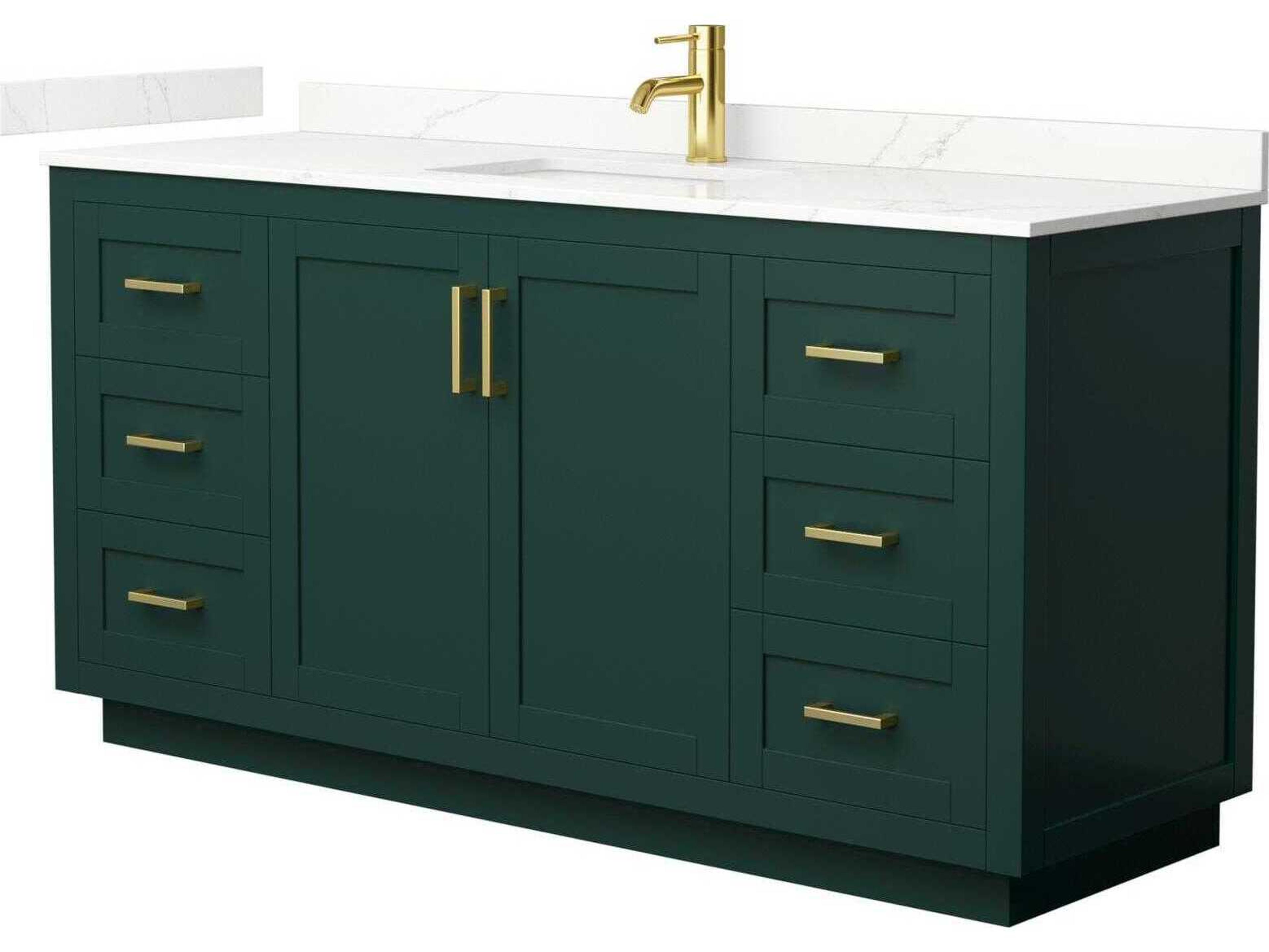 Wyndham Collection Miranda 66" Green Vanity