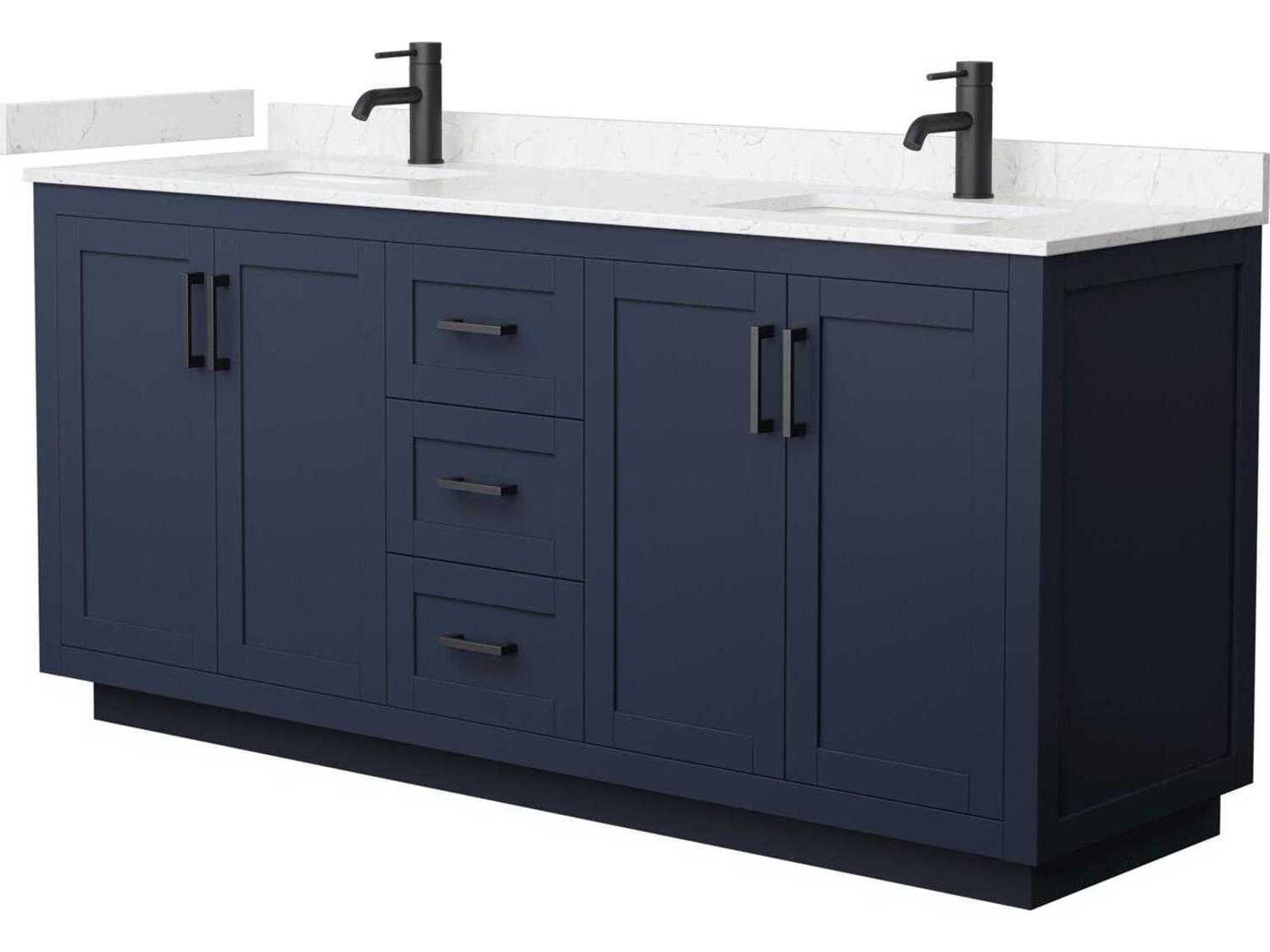 Wyndham Collection Miranda 72" Dark Blue Vanity