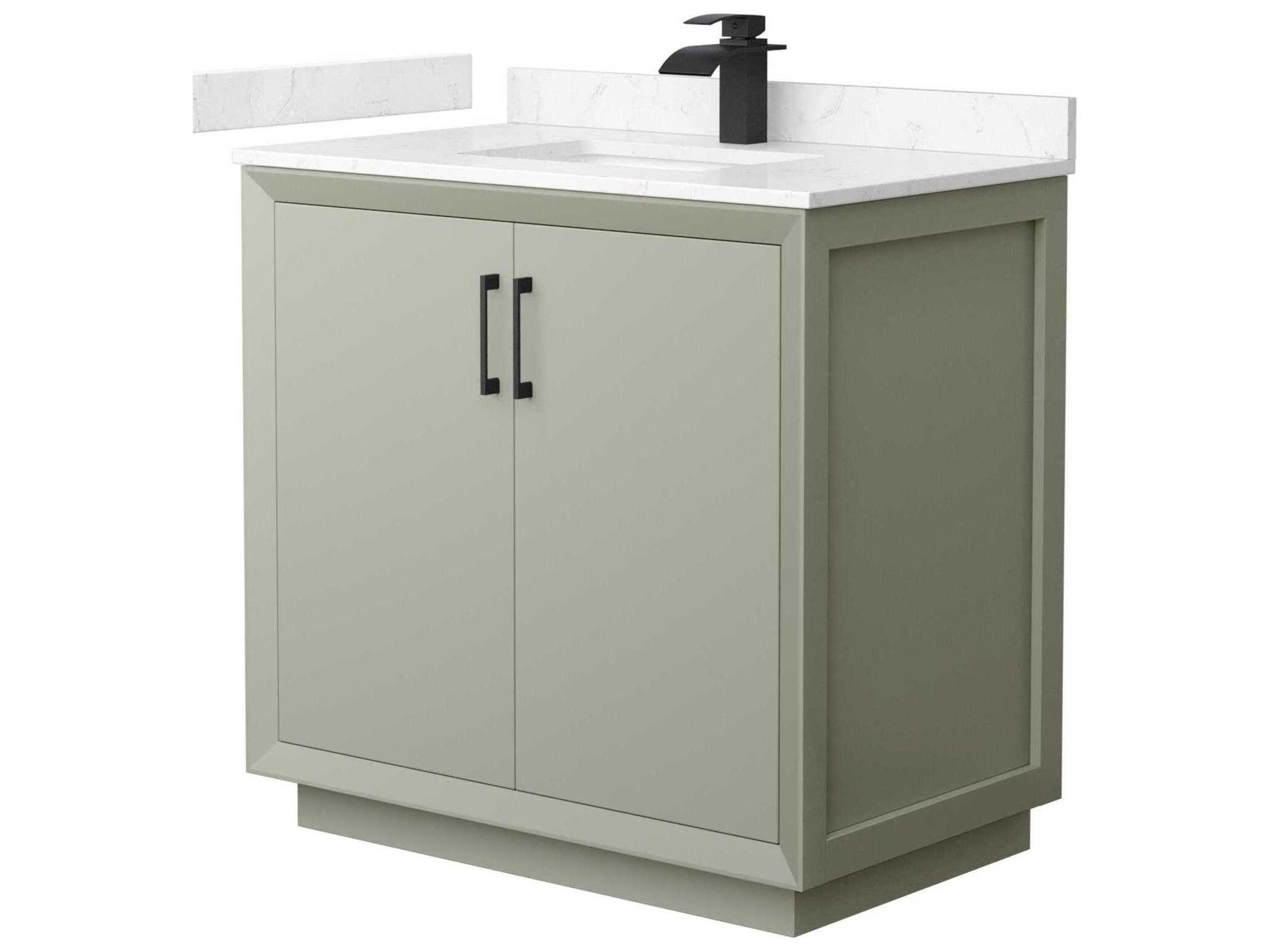 Wyndham Collection Strada 36" Light Green Vanity