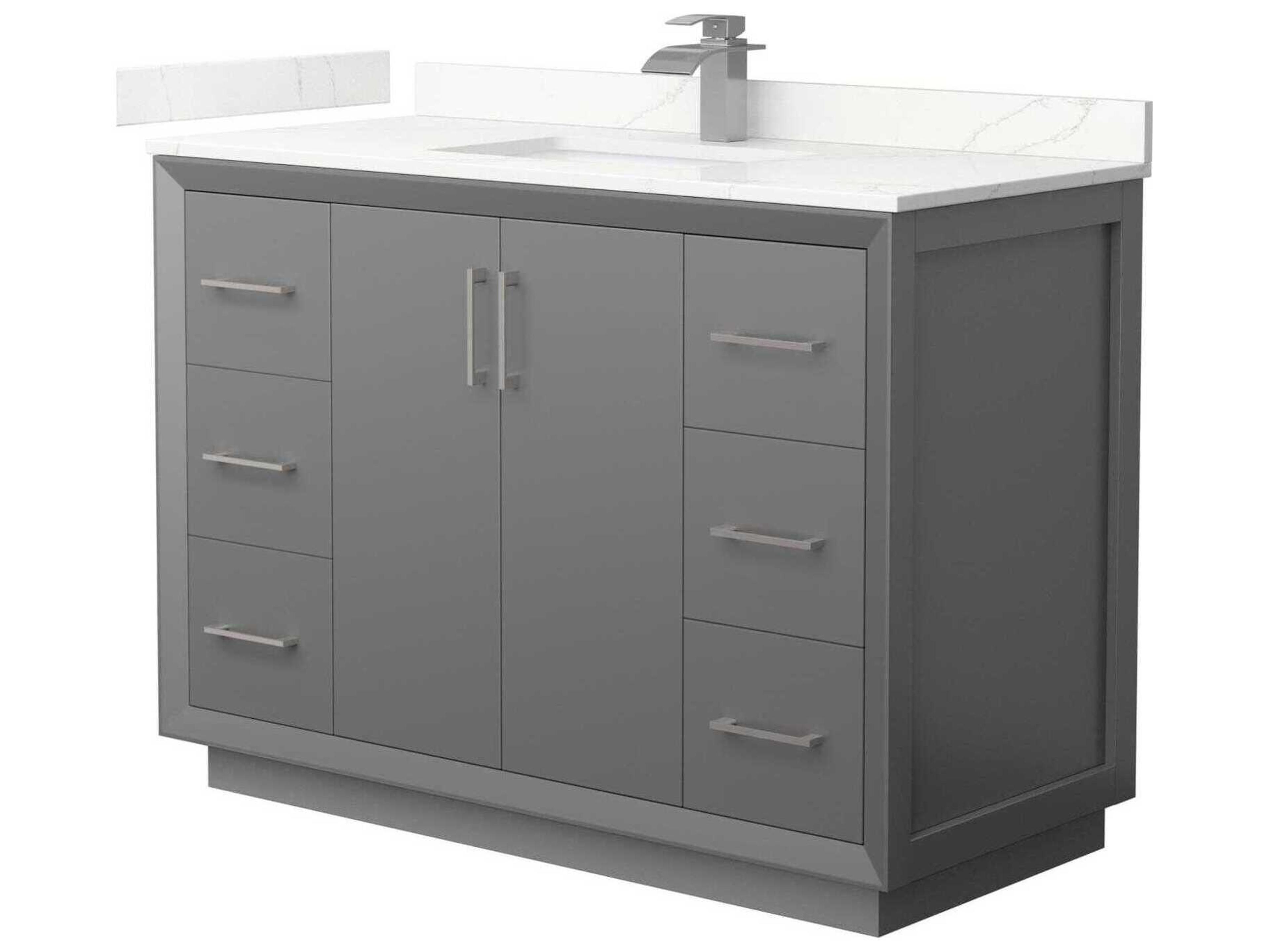 Wyndham Collection Strada 48" Dark Gray Vanity