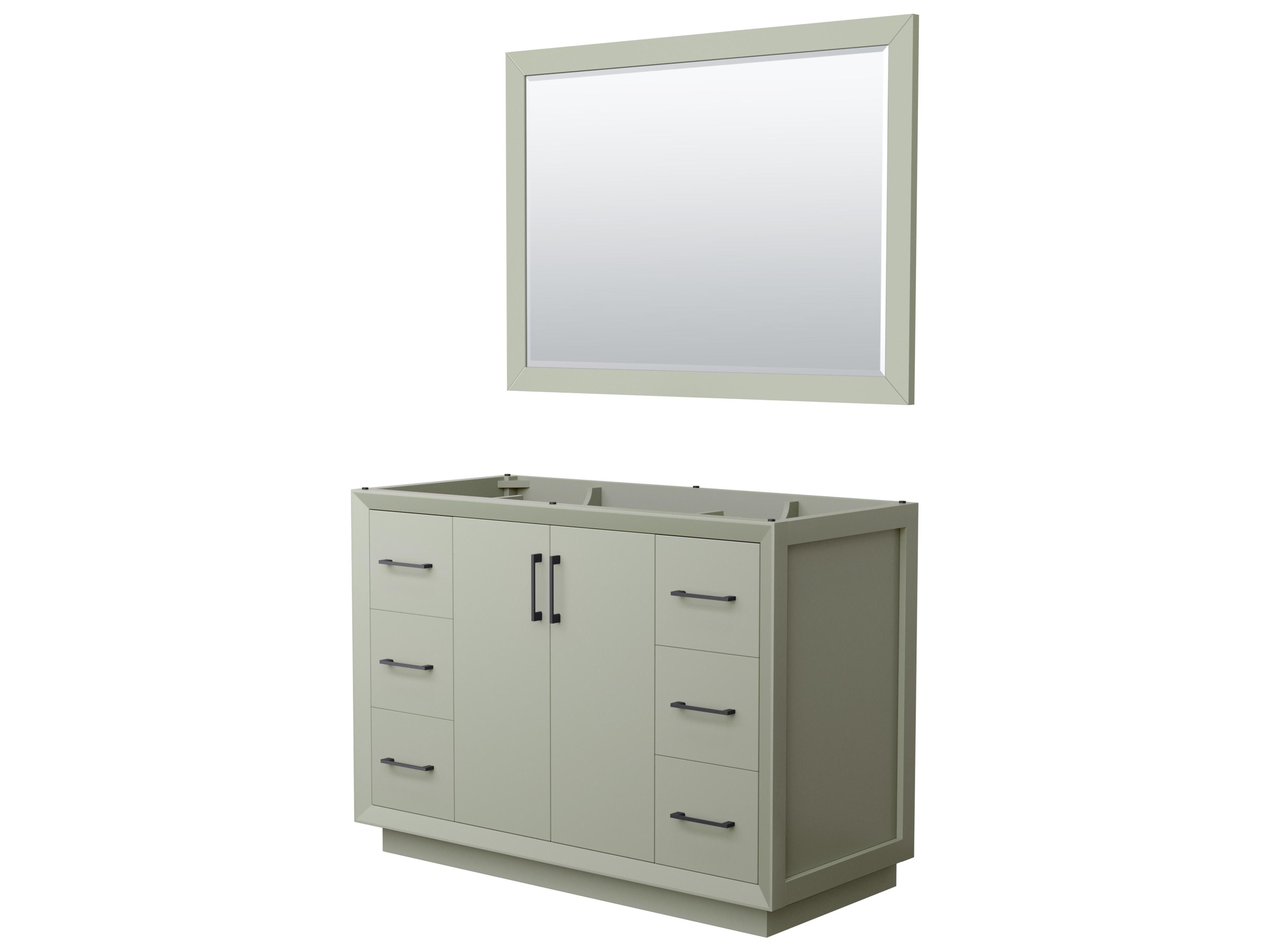 Wyndham Collection Strada 47" Light Green Vanity with 46" Mirror