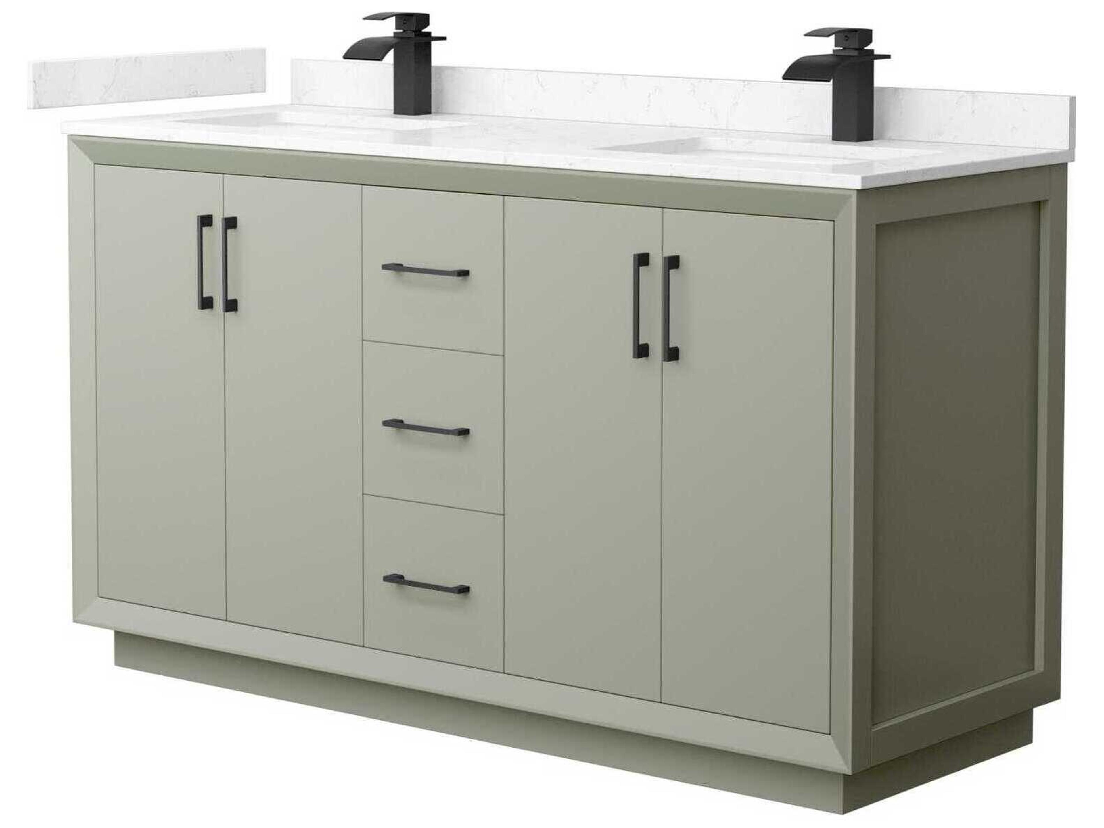 Wyndham Collection Strada 60" Light Green Vanity