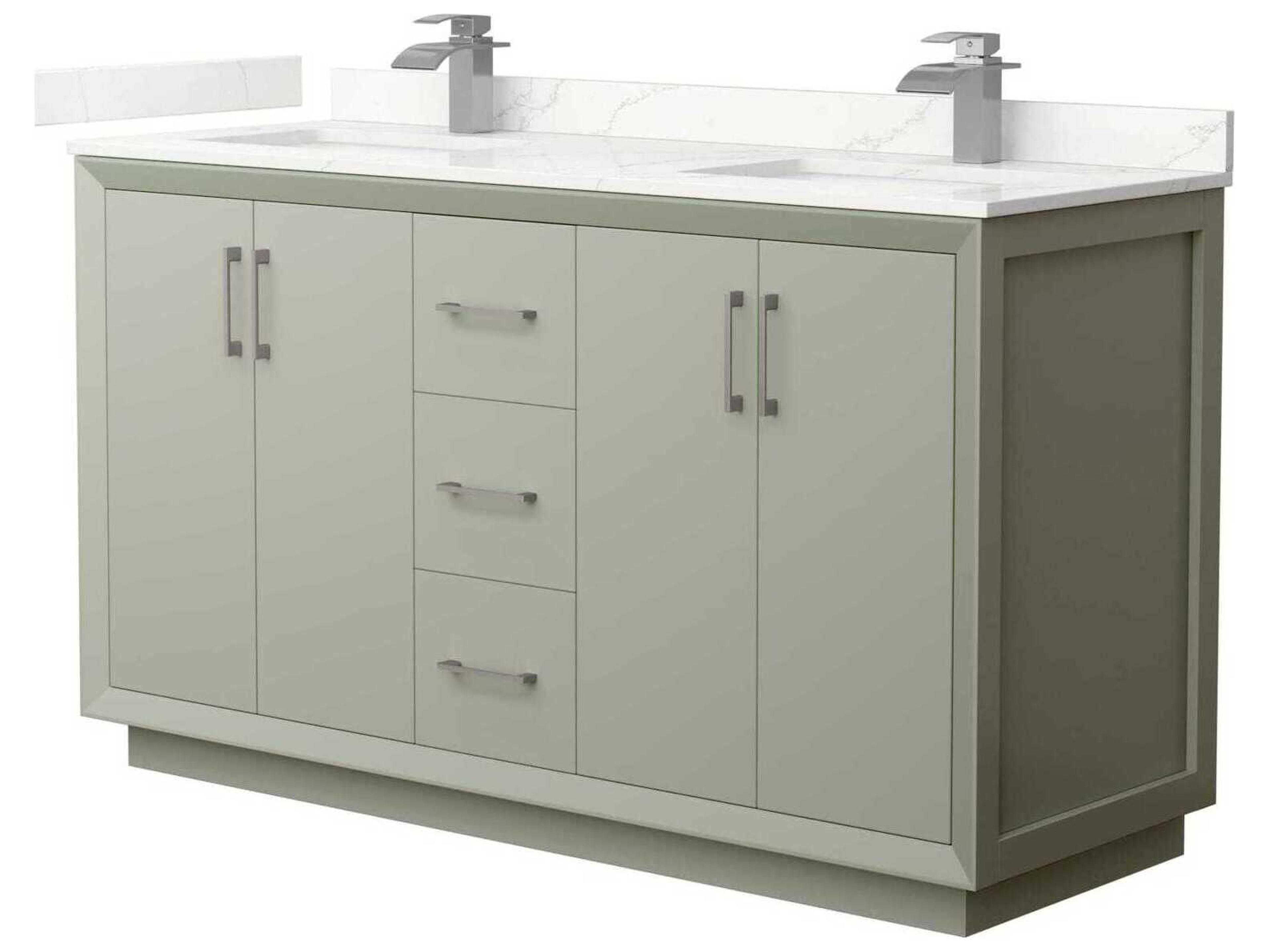 Wyndham Collection Strada 60" Light Green Vanity
