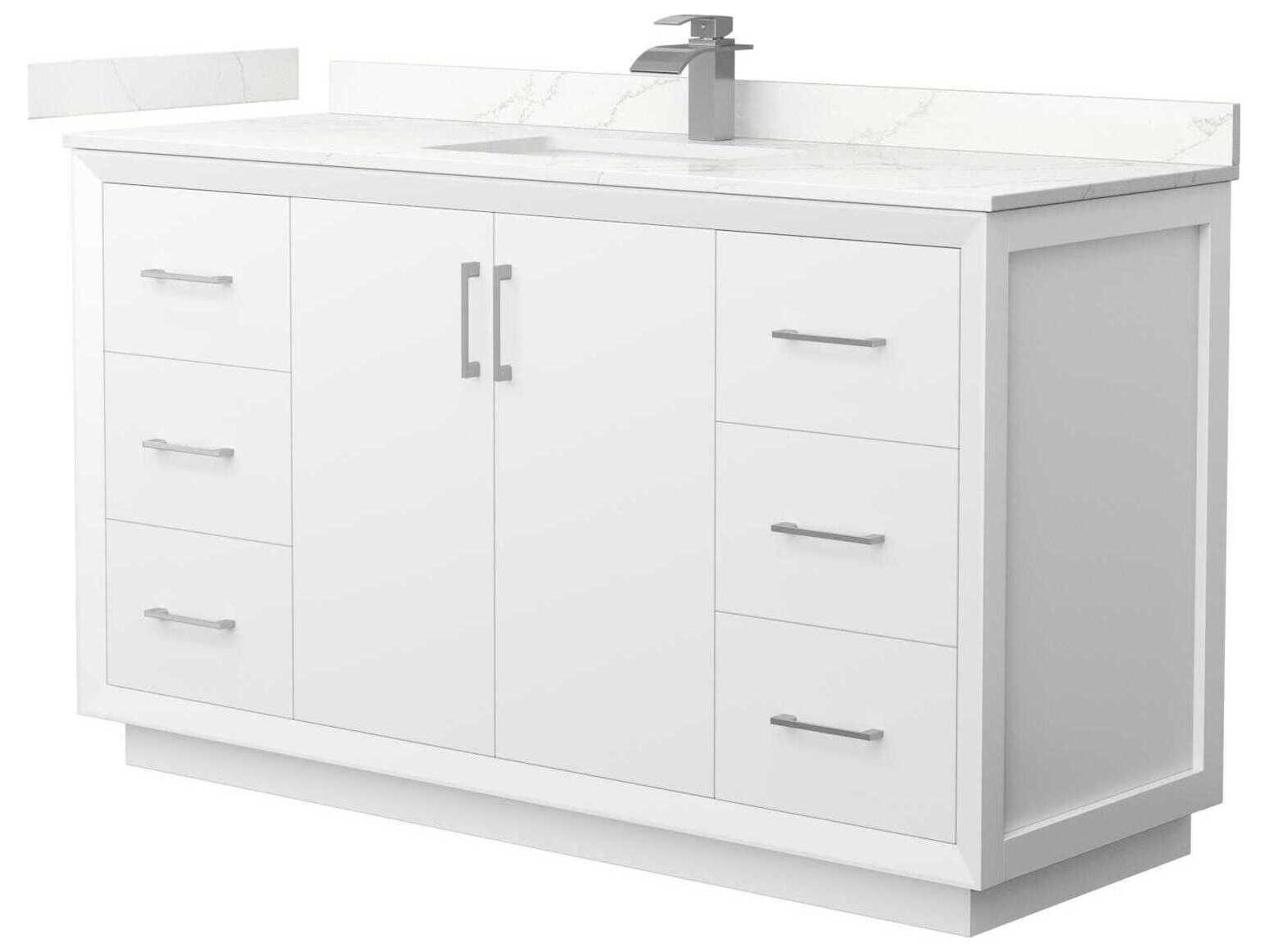 Wyndham Collection Strada 60" White Vanity