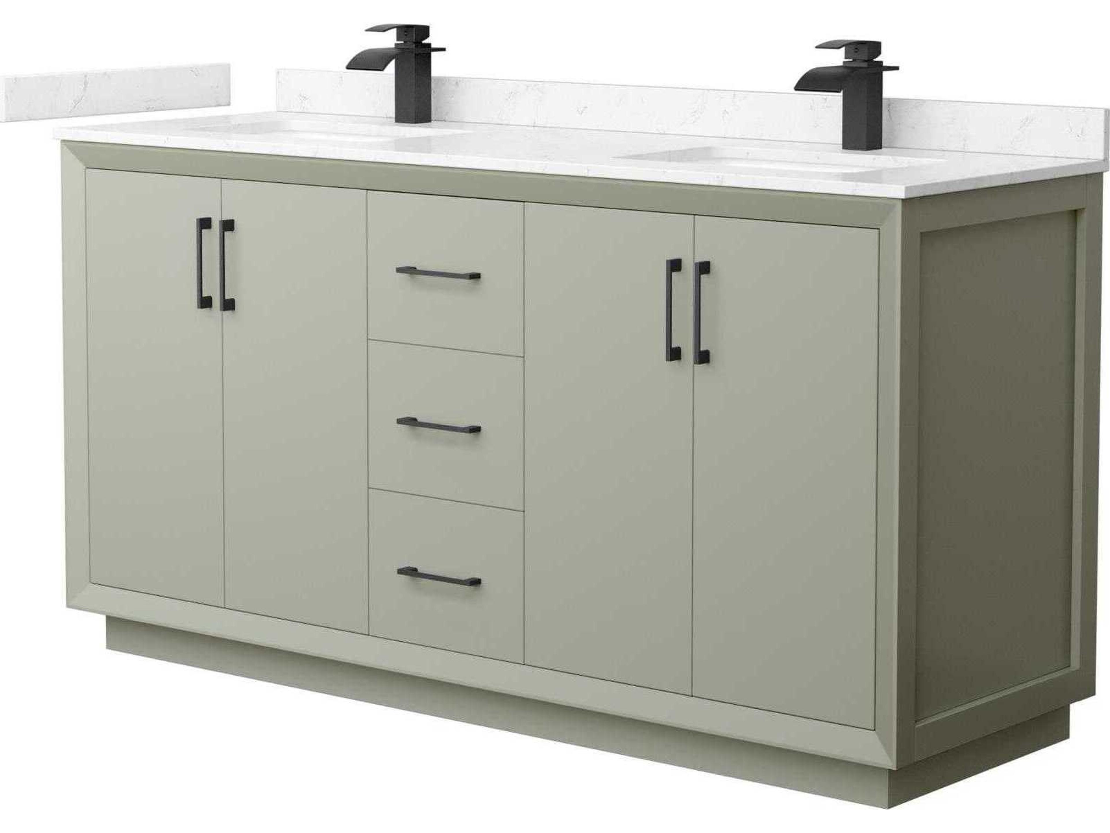 Wyndham Collection Strada 66" Light Green Vanity