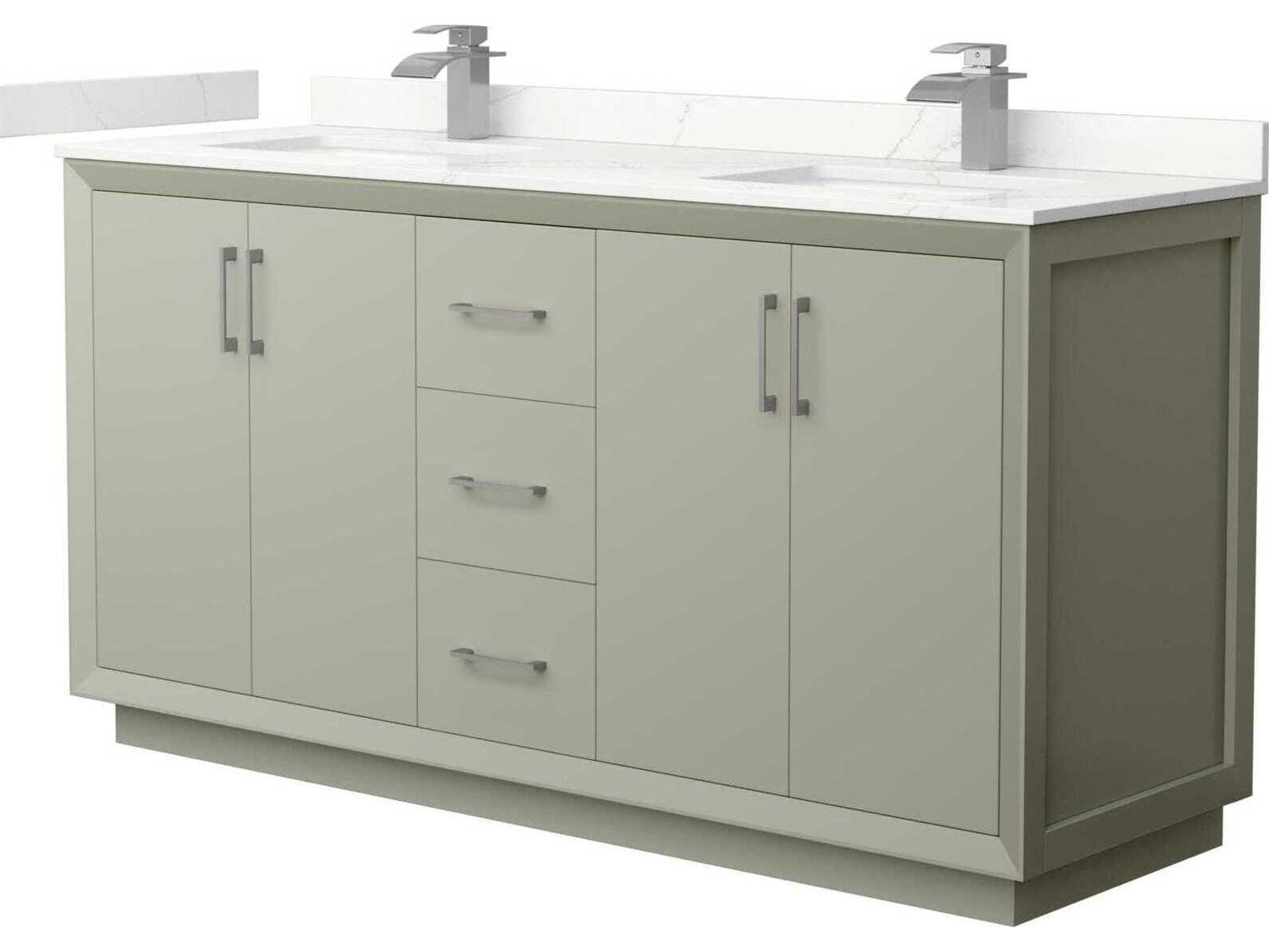 Wyndham Collection Strada 66" Light Green Vanity