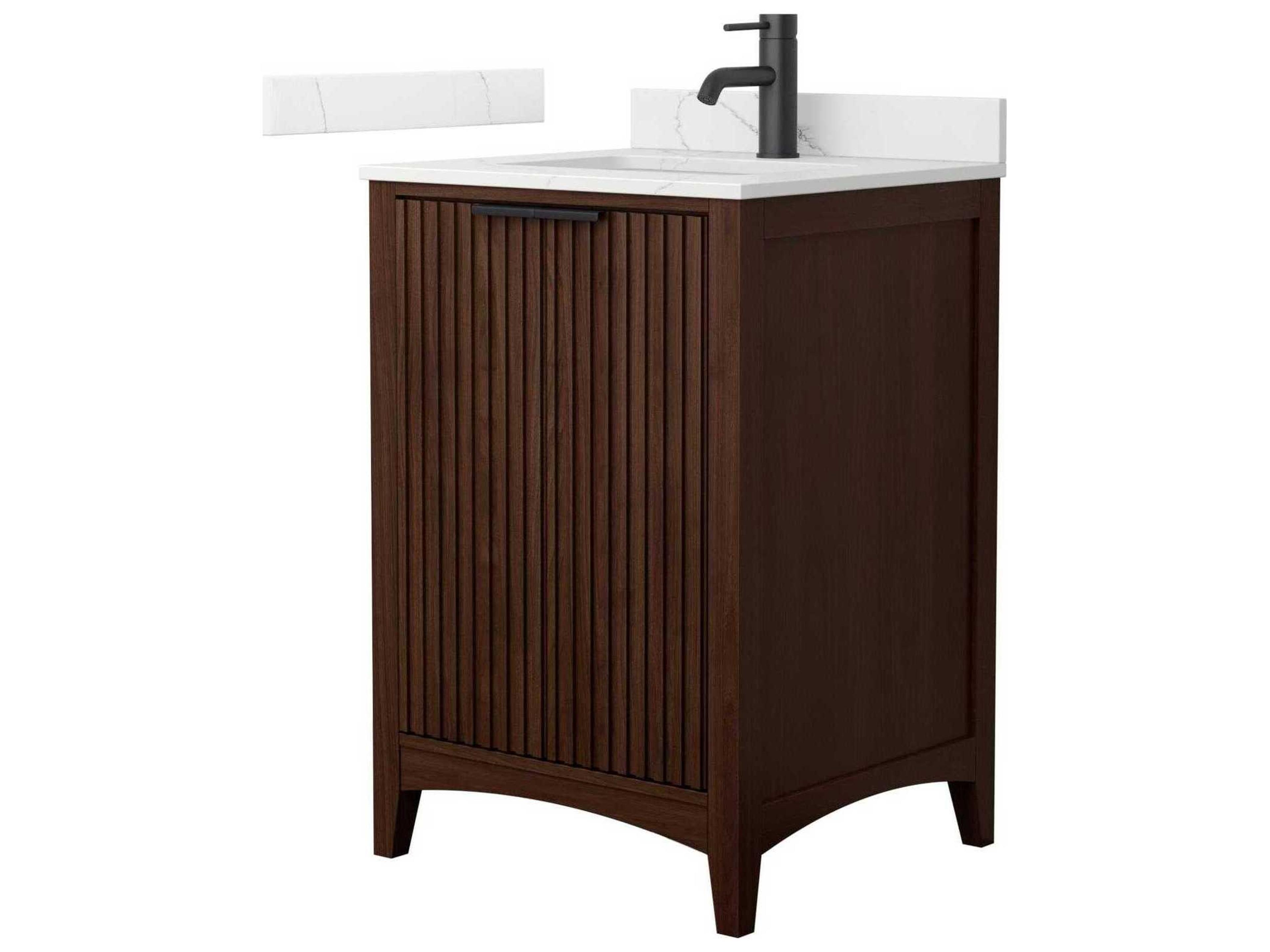 Wyndham Collection Palmilla 24" Dark Walnut Vanity