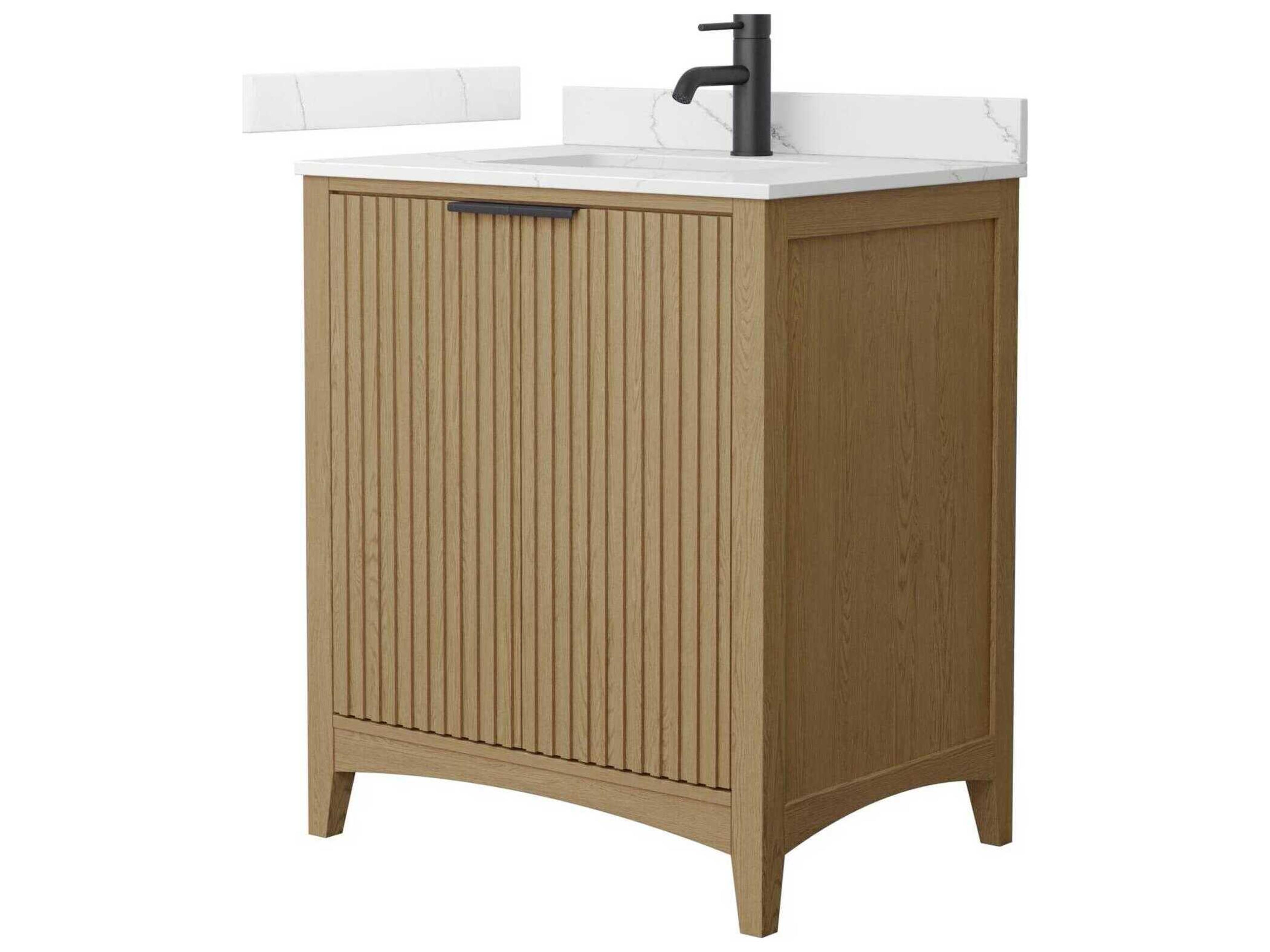 Wyndham Collection Palmilla 30" Natural Oak Vanity