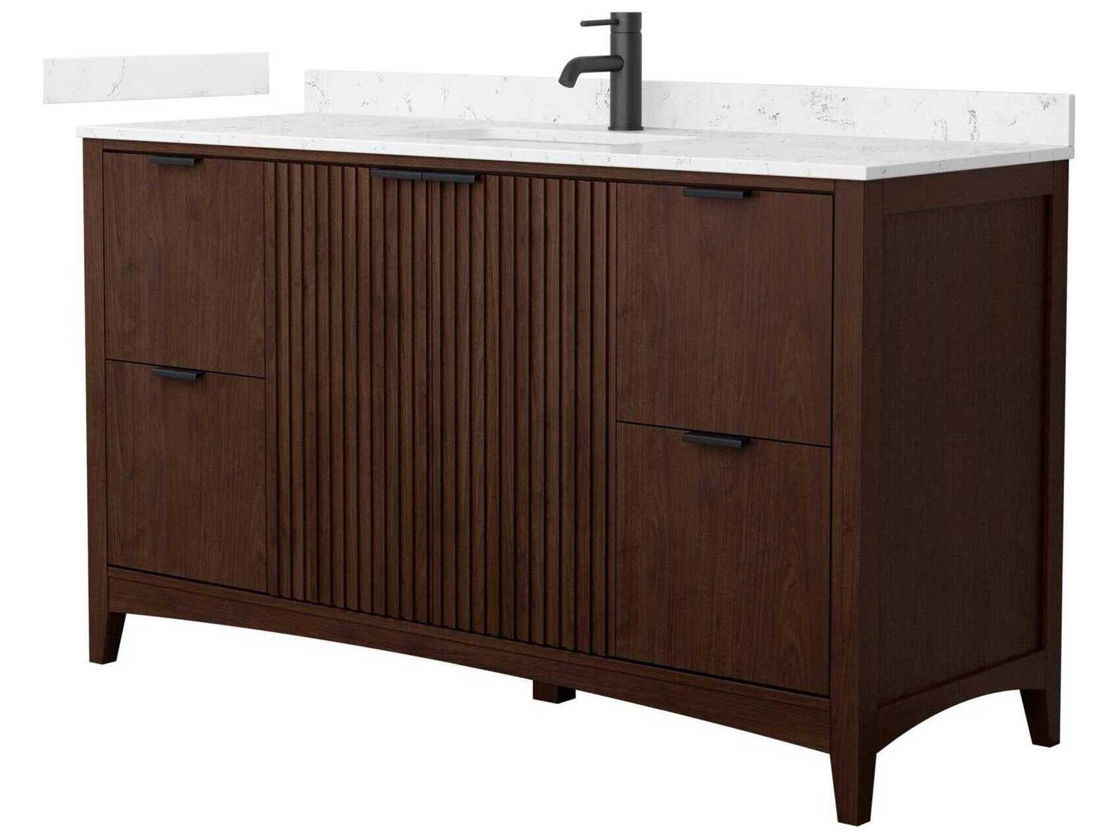 Wyndham Collection Palmilla 60" Dark Walnut Vanity